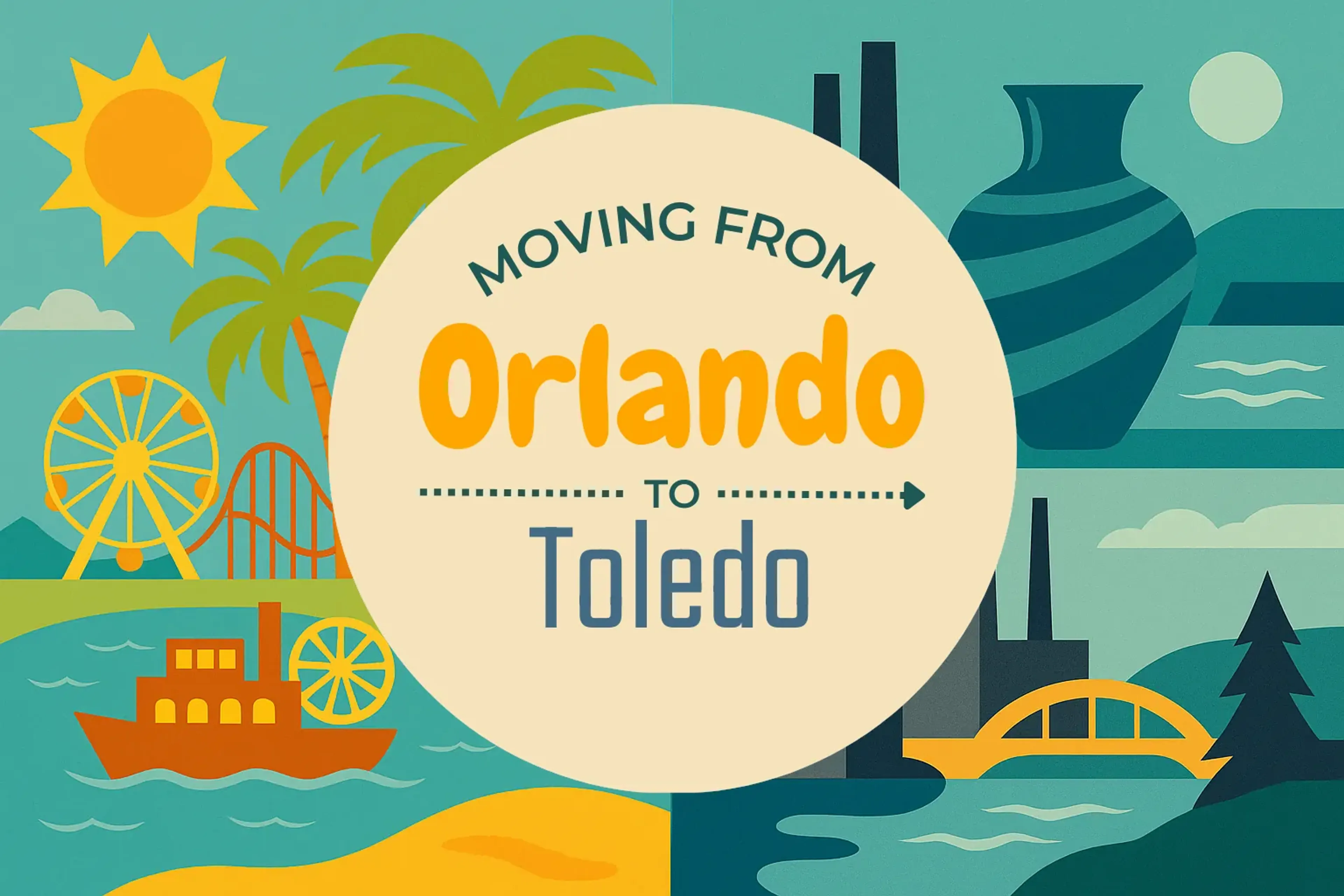 Side-by-side comparison of Orlando to Toledo moving companies