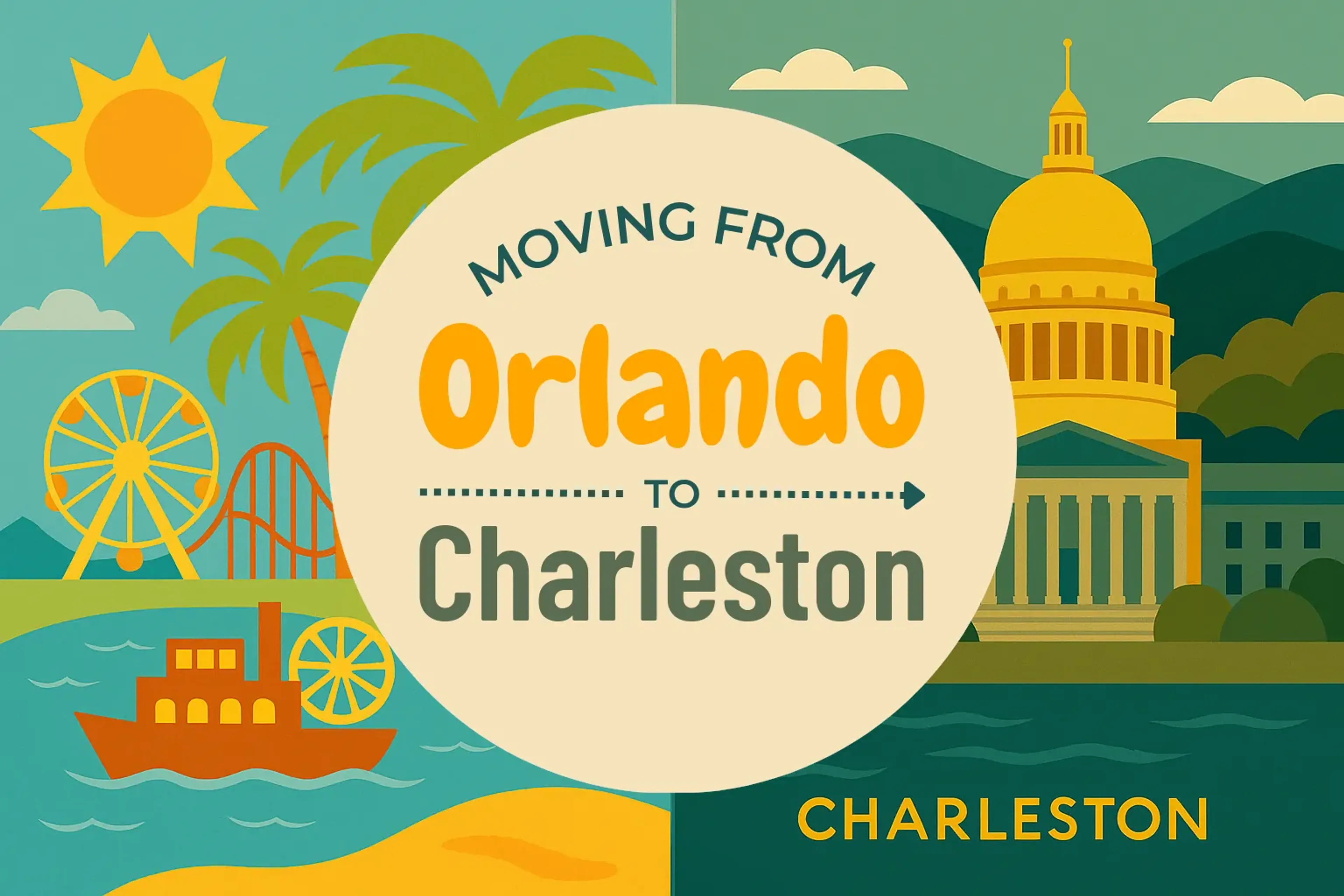 Side-by-side comparison of Orlando to Charleston moving companies