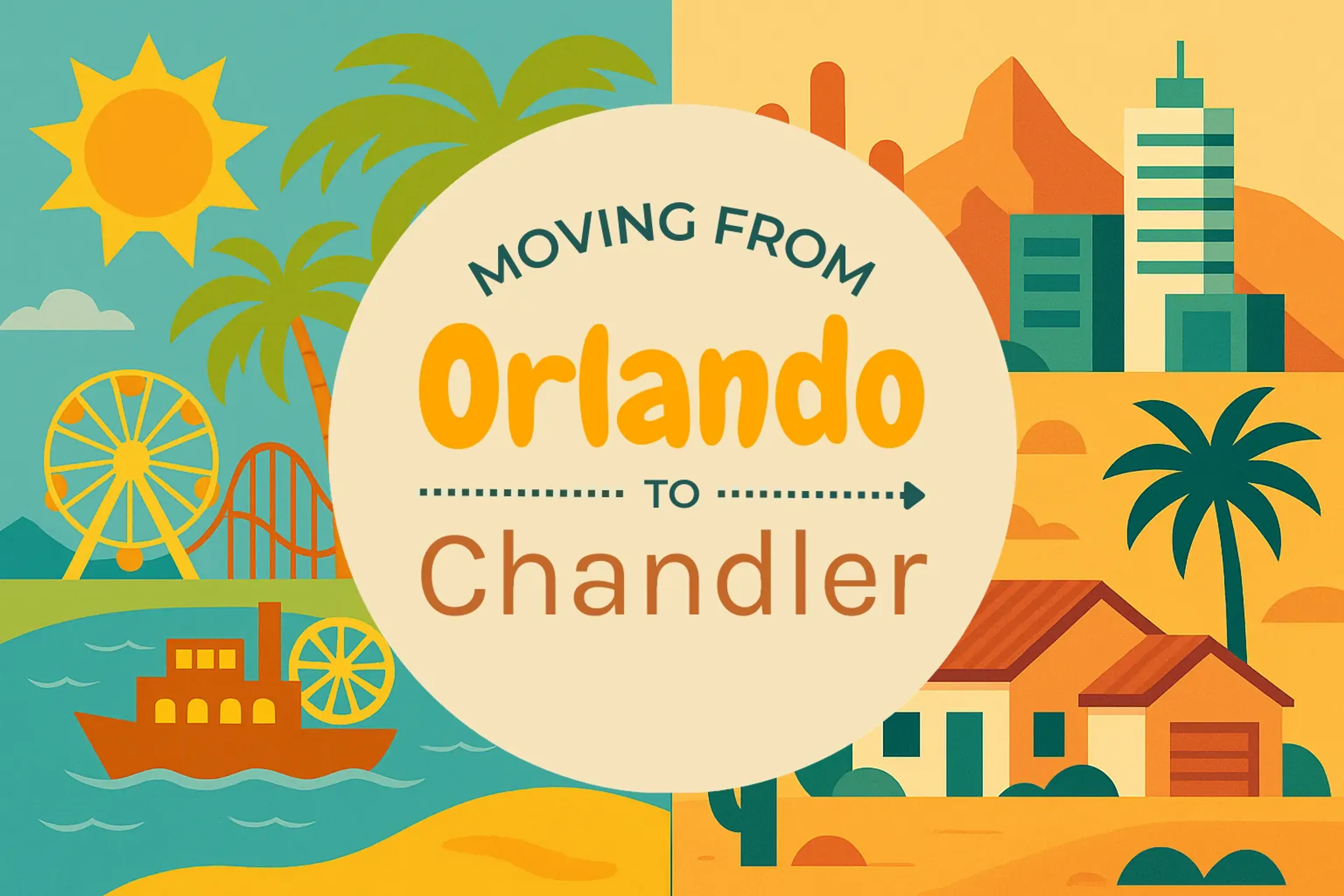 Side-by-side comparison of Orlando to Chandler moving companies