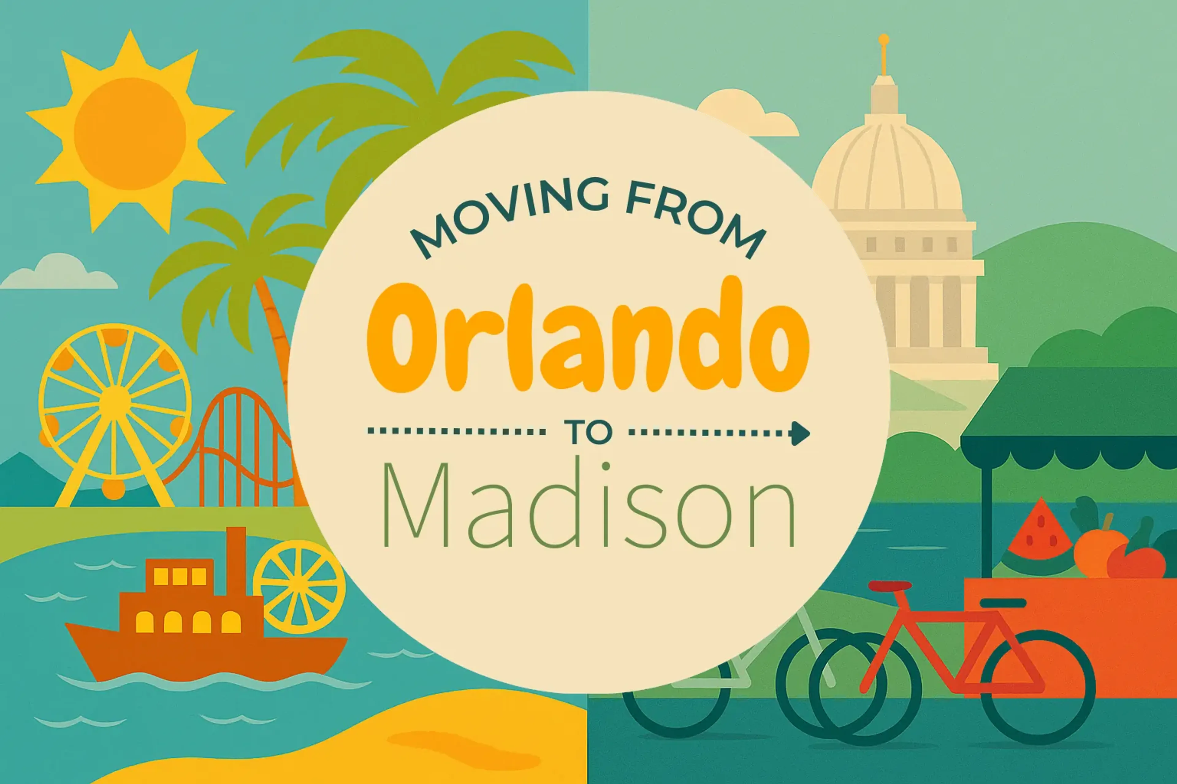 Side-by-side comparison of Orlando to Madison moving companies