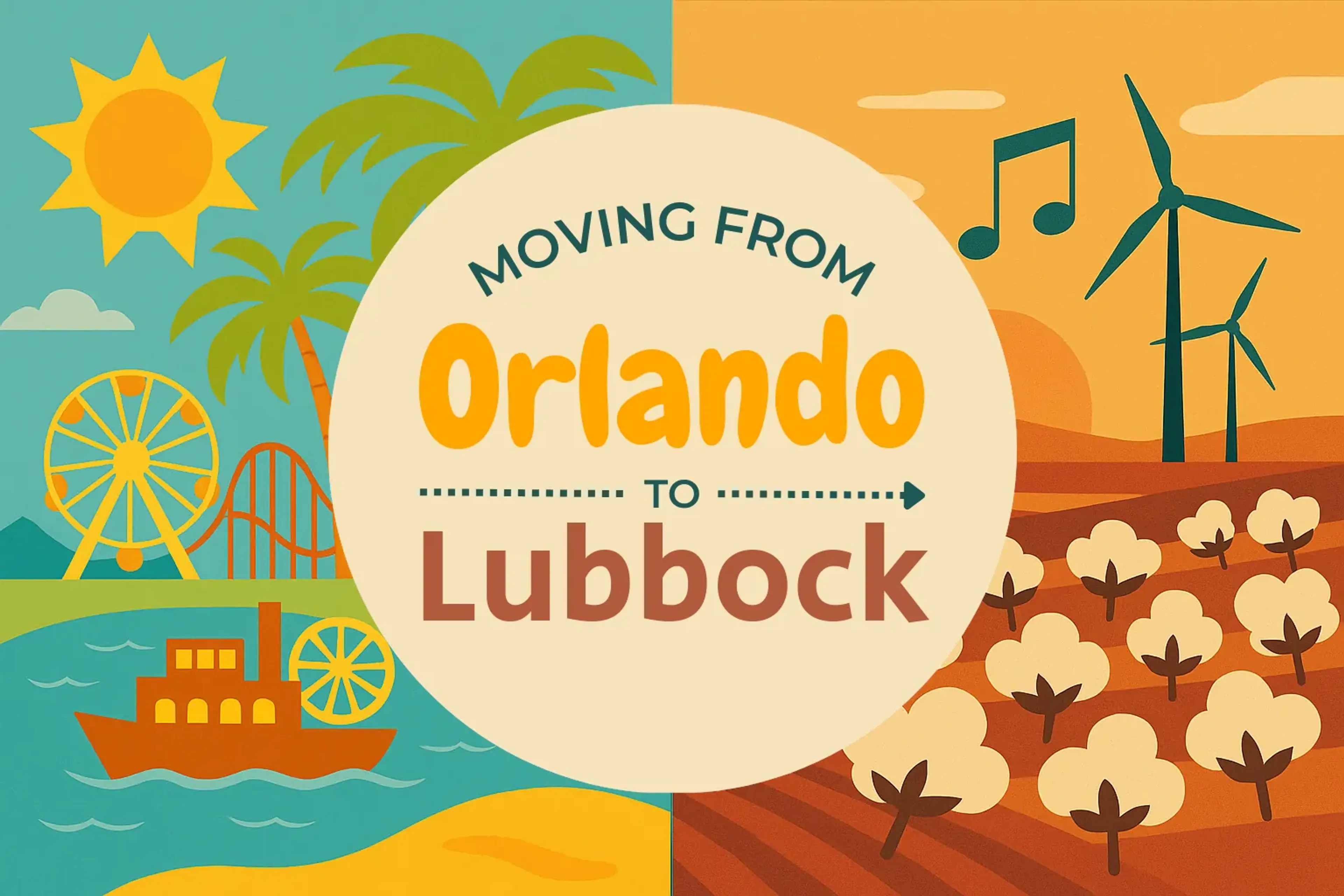 Side-by-side comparison of Orlando to Lubbock moving companies