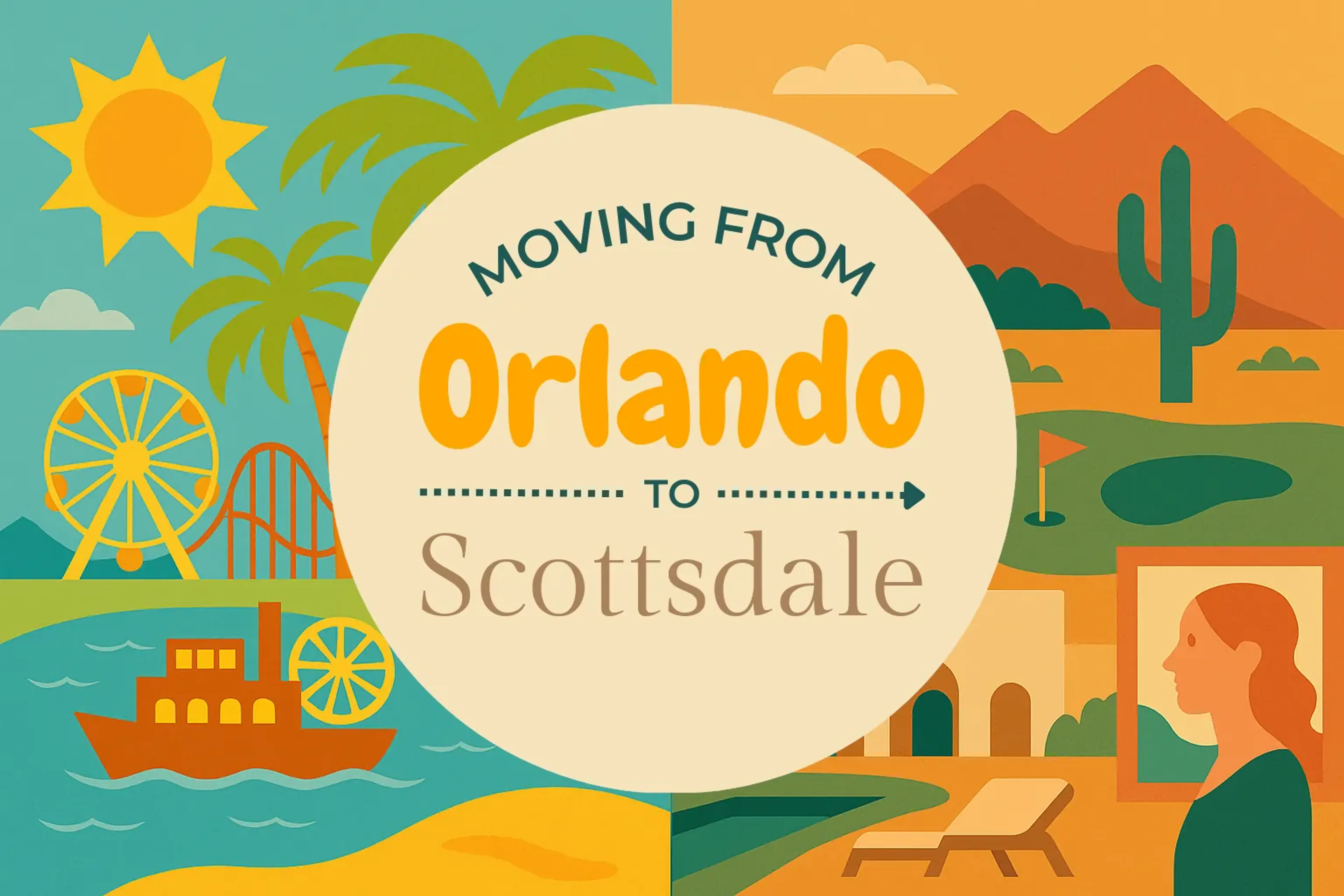 Side-by-side comparison of Orlando to Scottsdale moving companies
