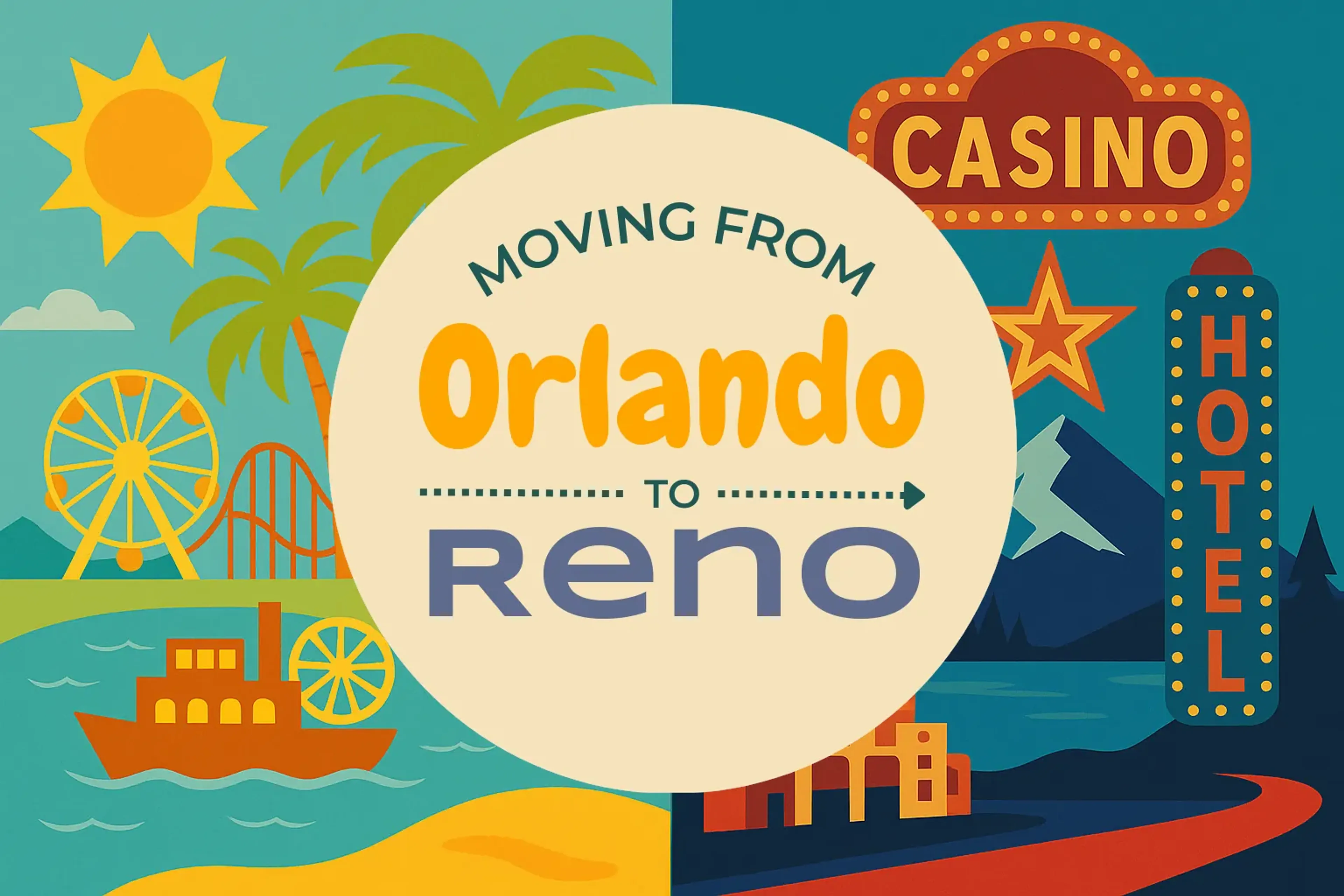 Side-by-side comparison of Orlando to Reno moving companies