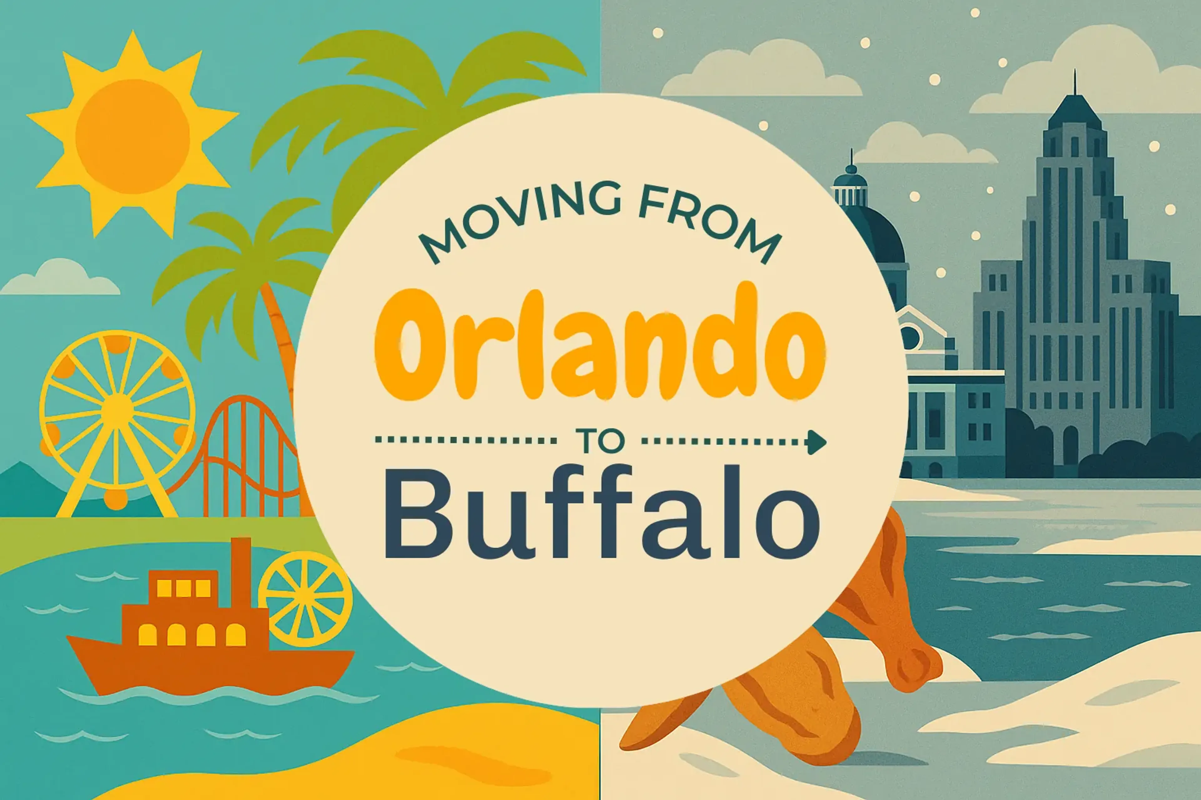 Side-by-side comparison of Orlando to Buffalo moving companies