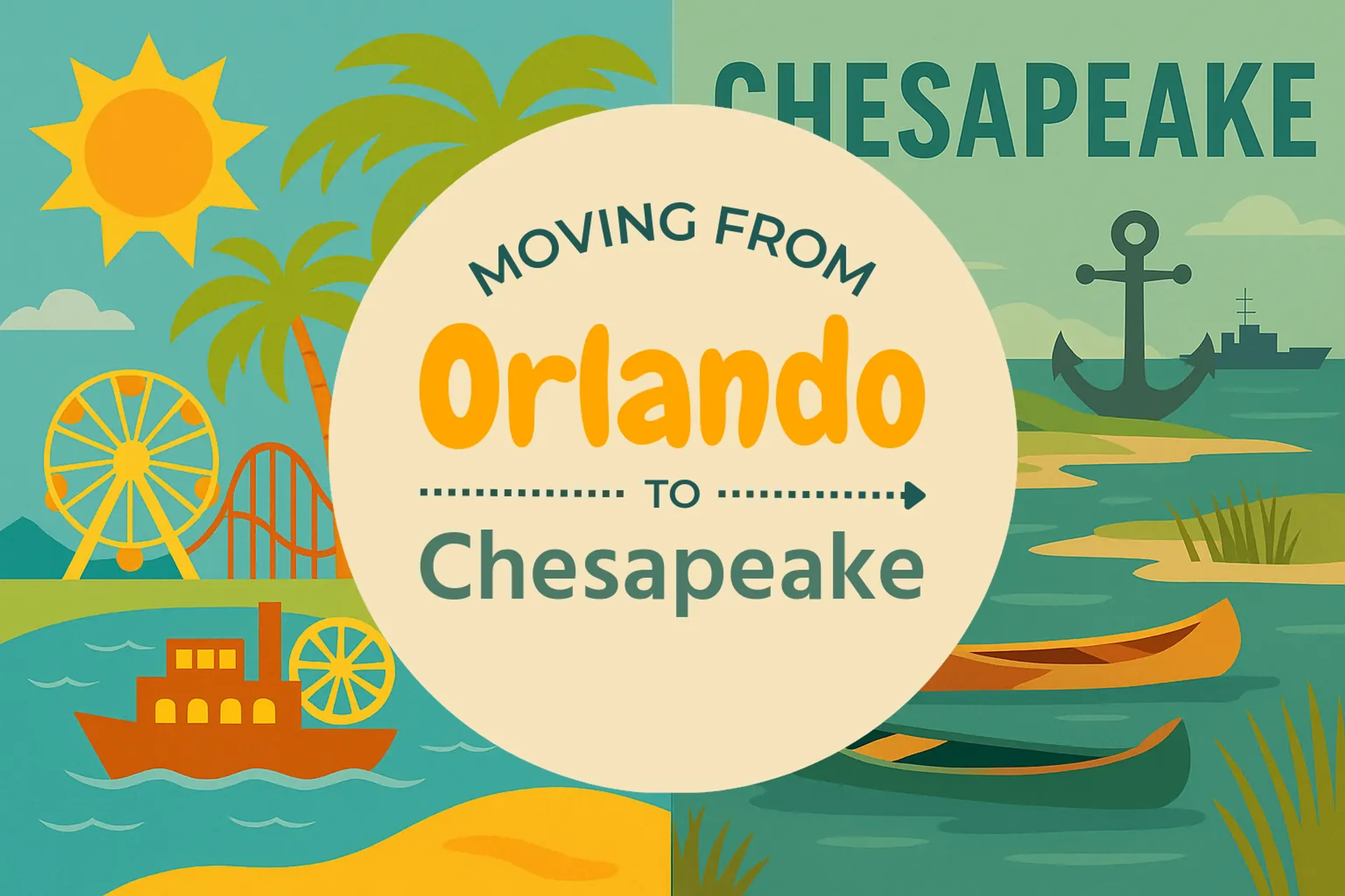 Side-by-side comparison of Orlando to Chesapeake moving companies