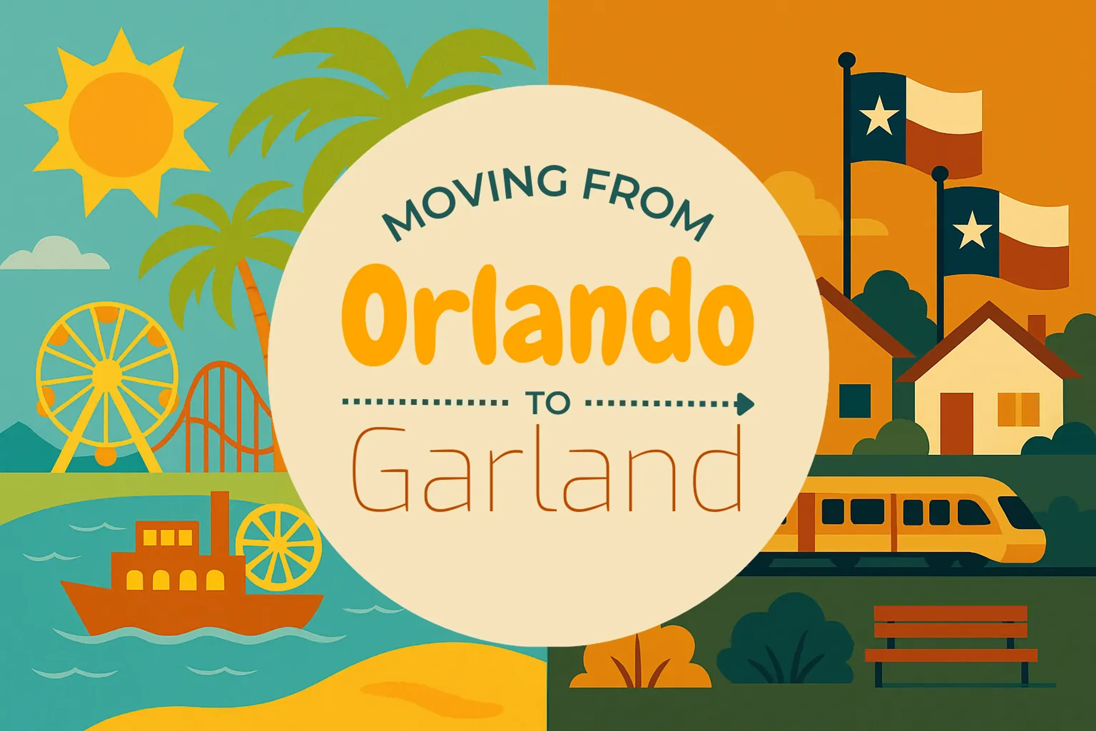 Side-by-side comparison of Orlando to Garland moving companies