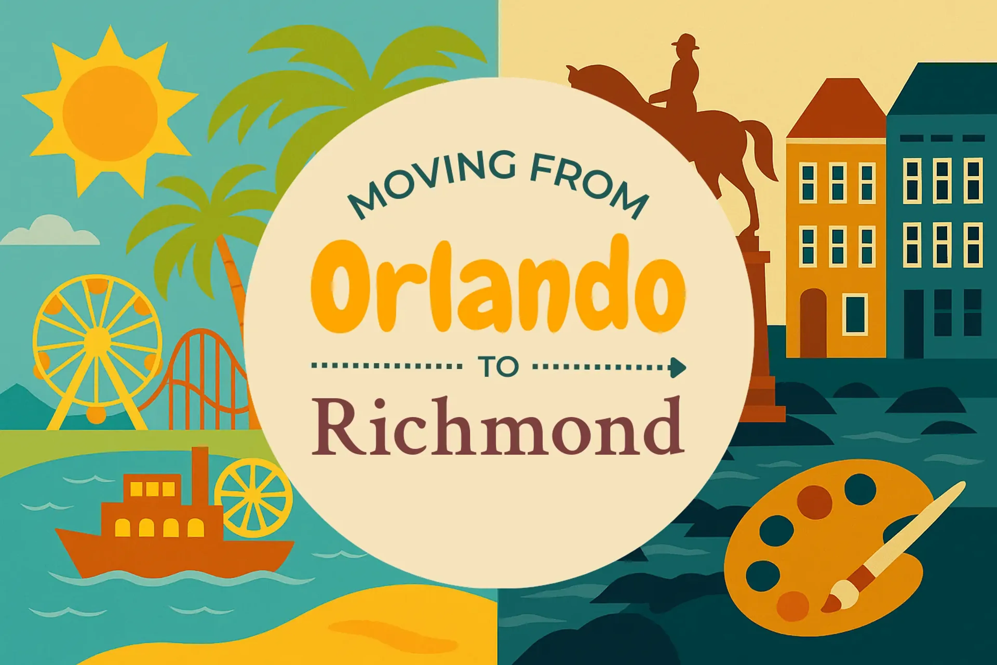 Side-by-side comparison of Orlando to Richmond moving companies