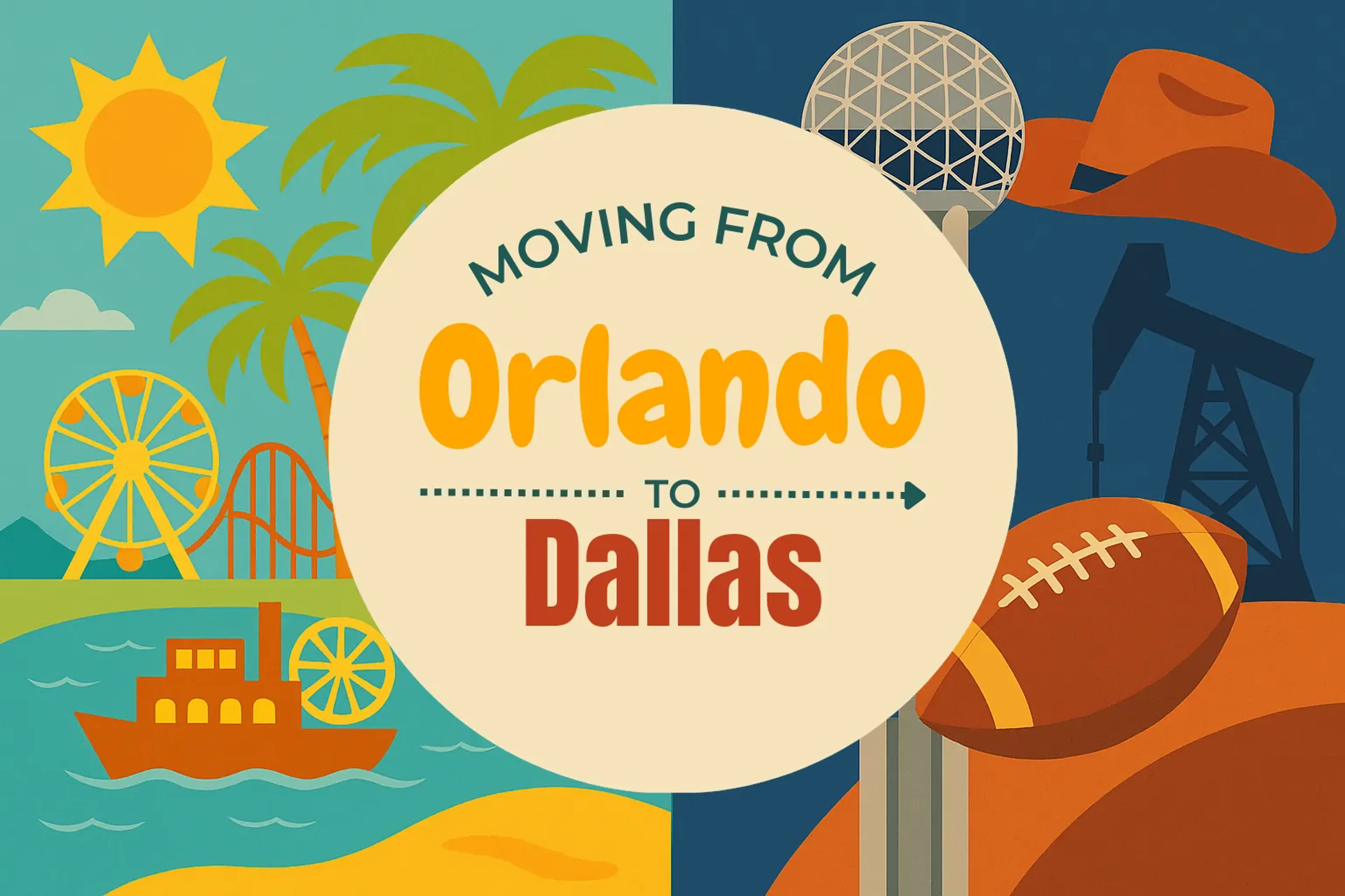 Side-by-side comparison of Orlando to Dallas moving companies