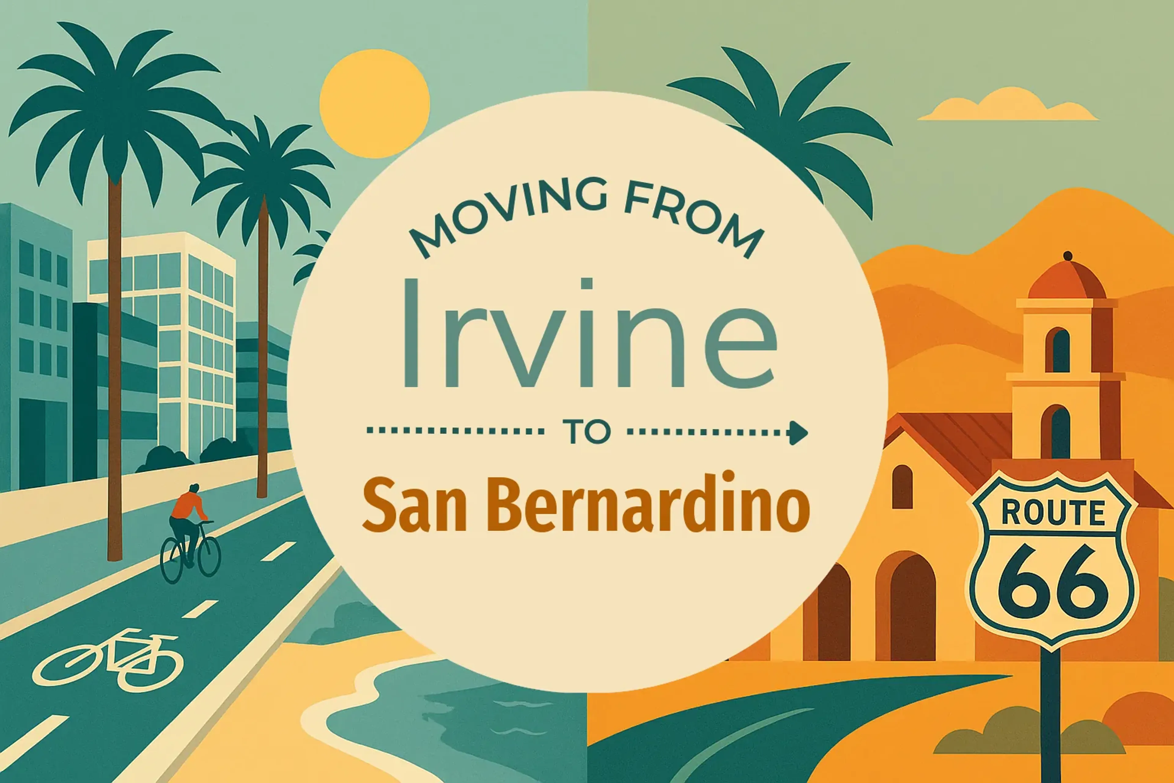 Side-by-side comparison of Irvine to San Bernardino moving companies