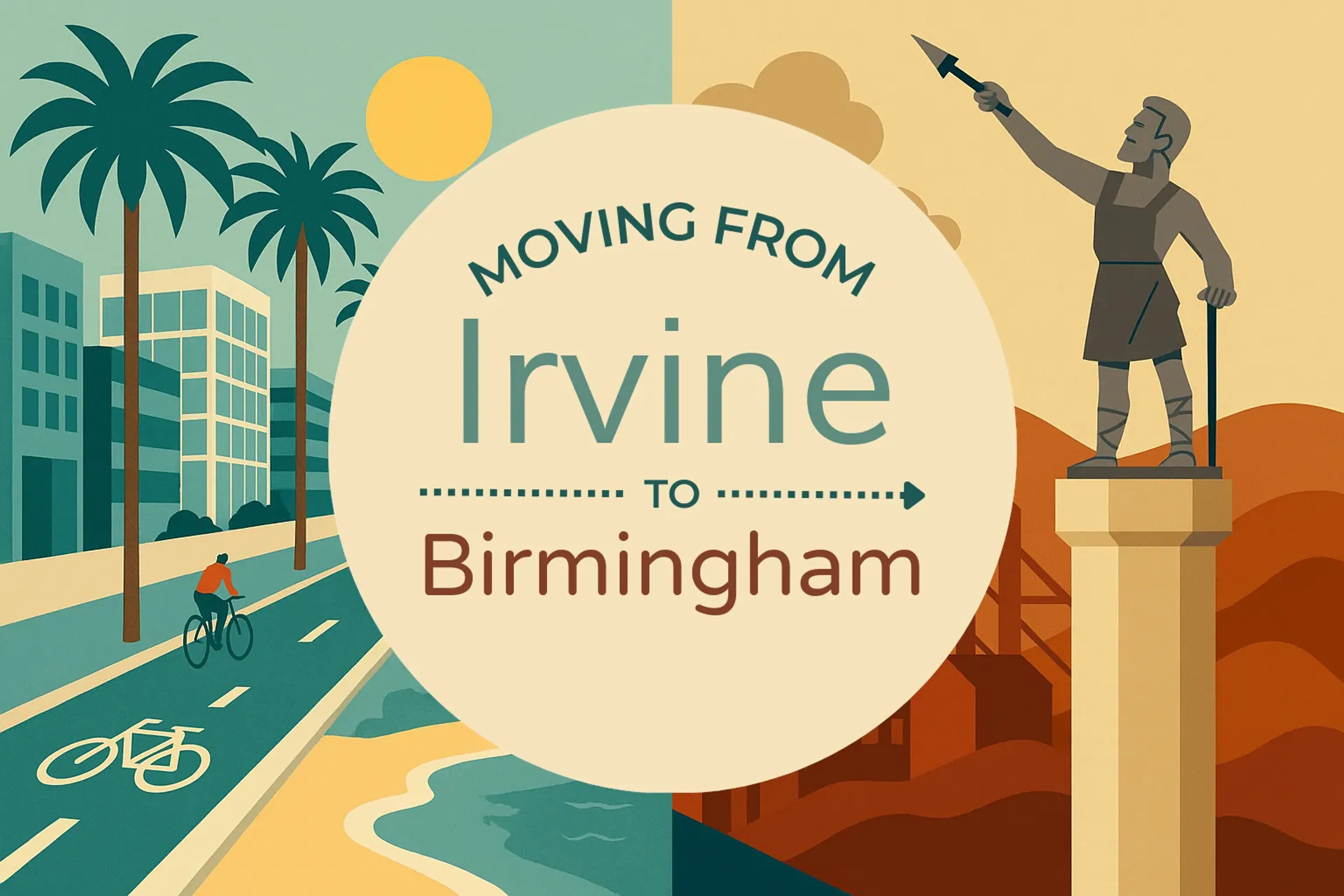 Side-by-side comparison of Irvine to Birmingham moving companies