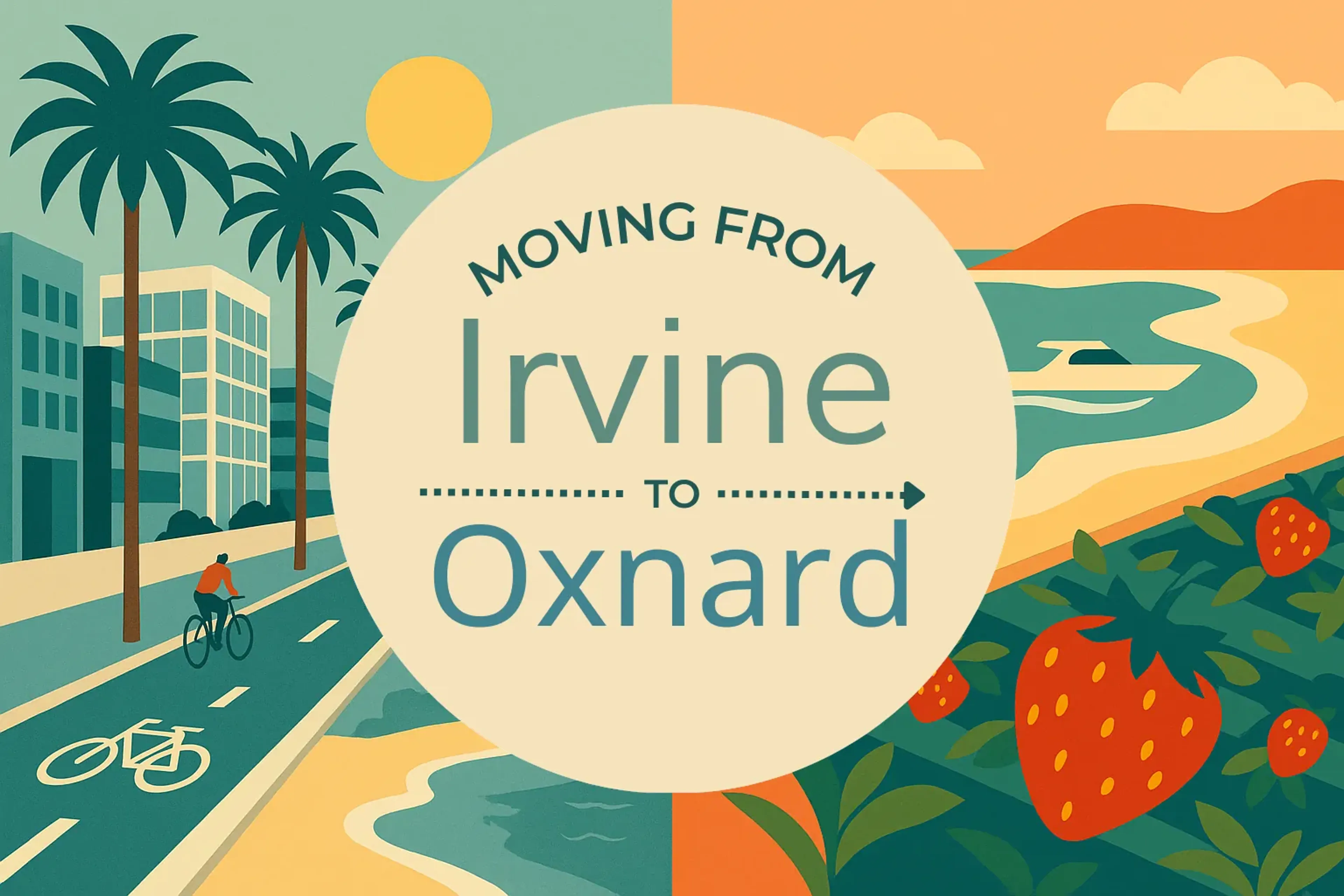 Side-by-side comparison of Irvine to Oxnard moving companies