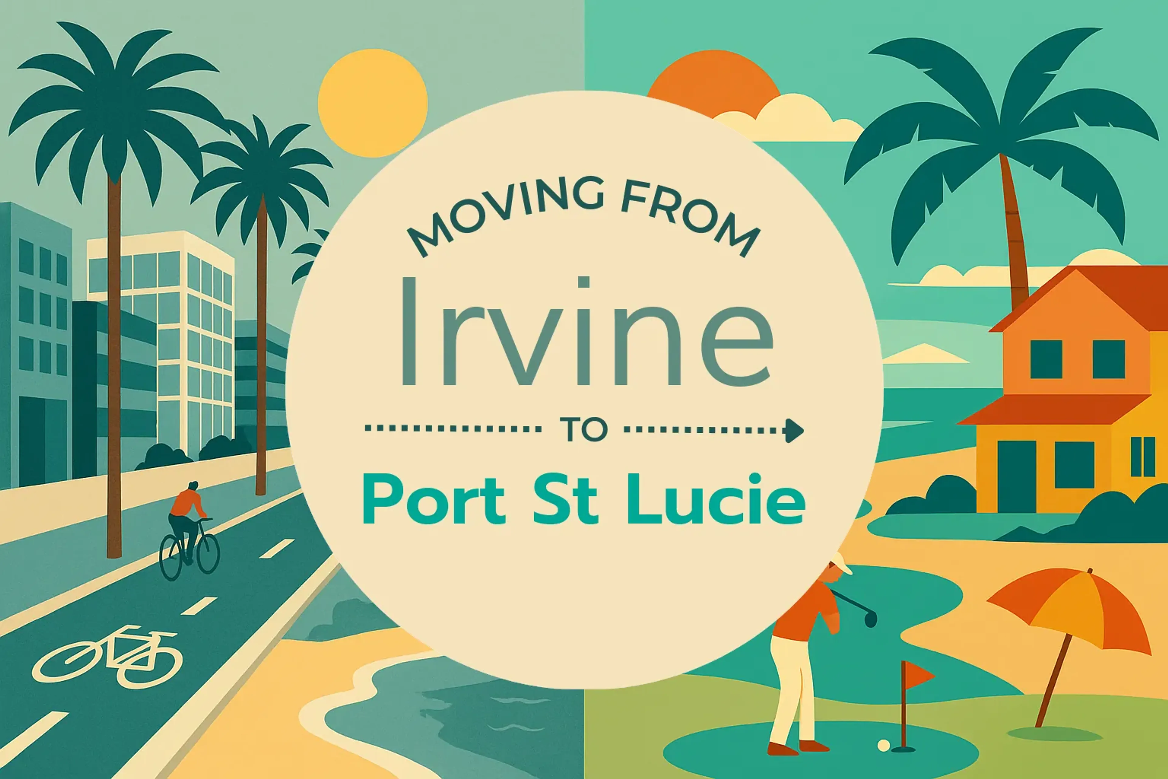 Side-by-side comparison of Irvine to Port St. Lucie moving companies