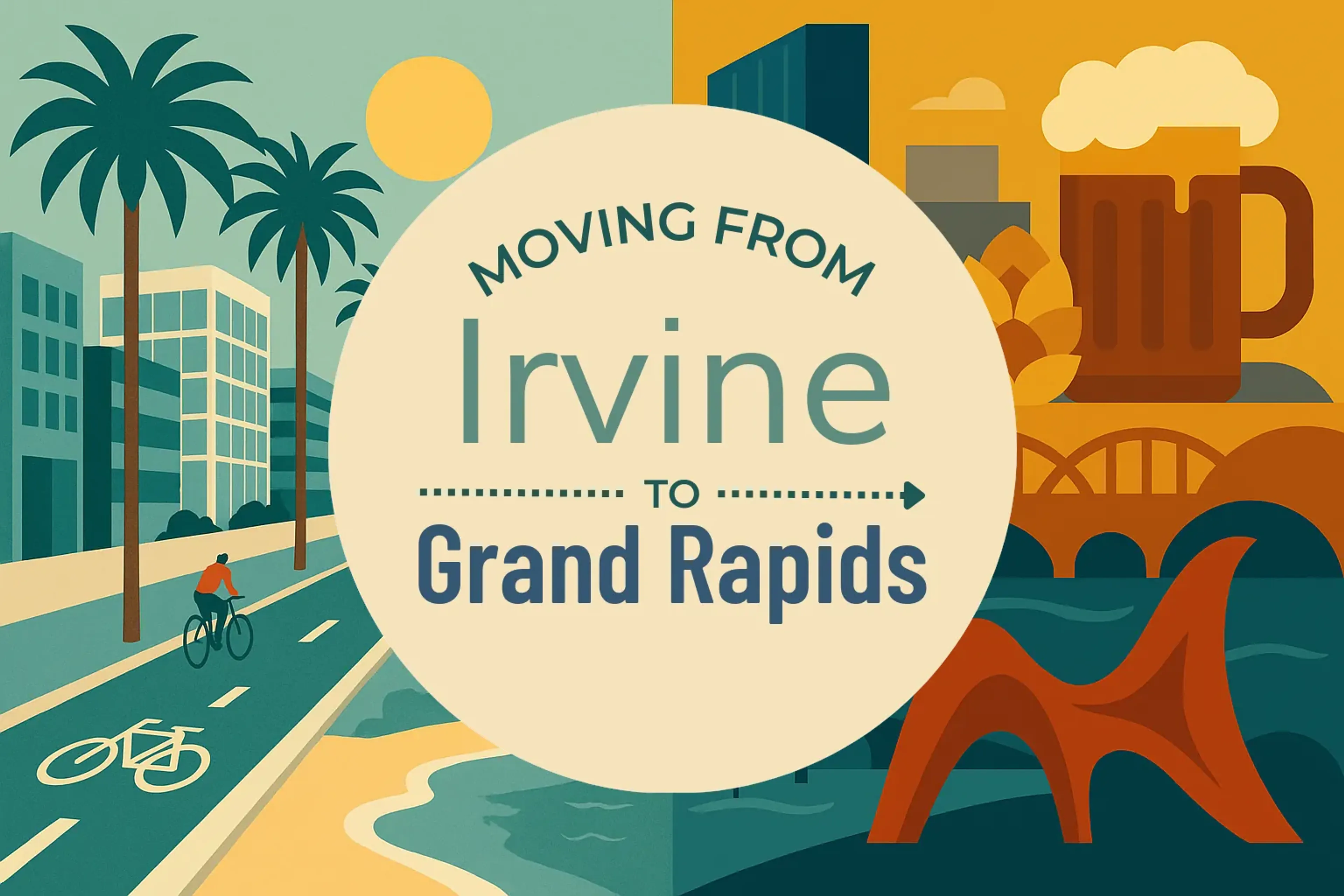 Side-by-side comparison of Irvine to Grand Rapids moving companies