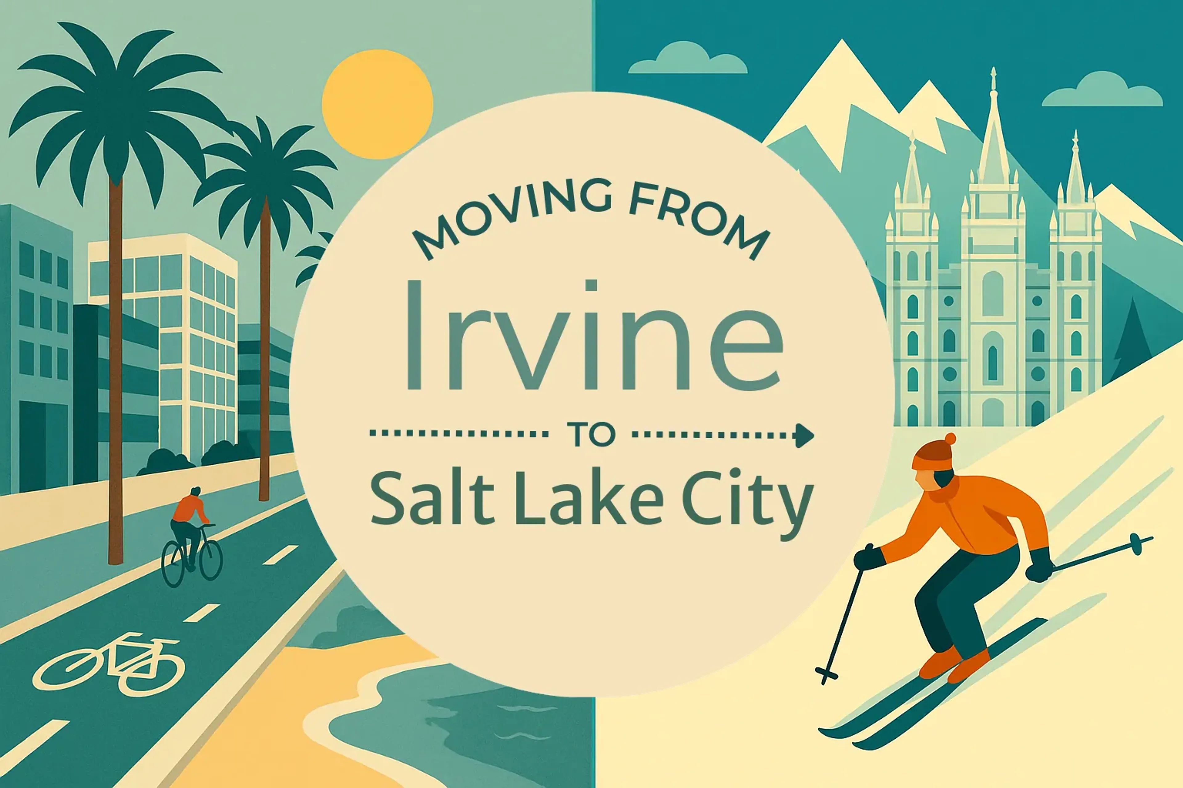Side-by-side comparison of Irvine to Salt Lake City moving companies