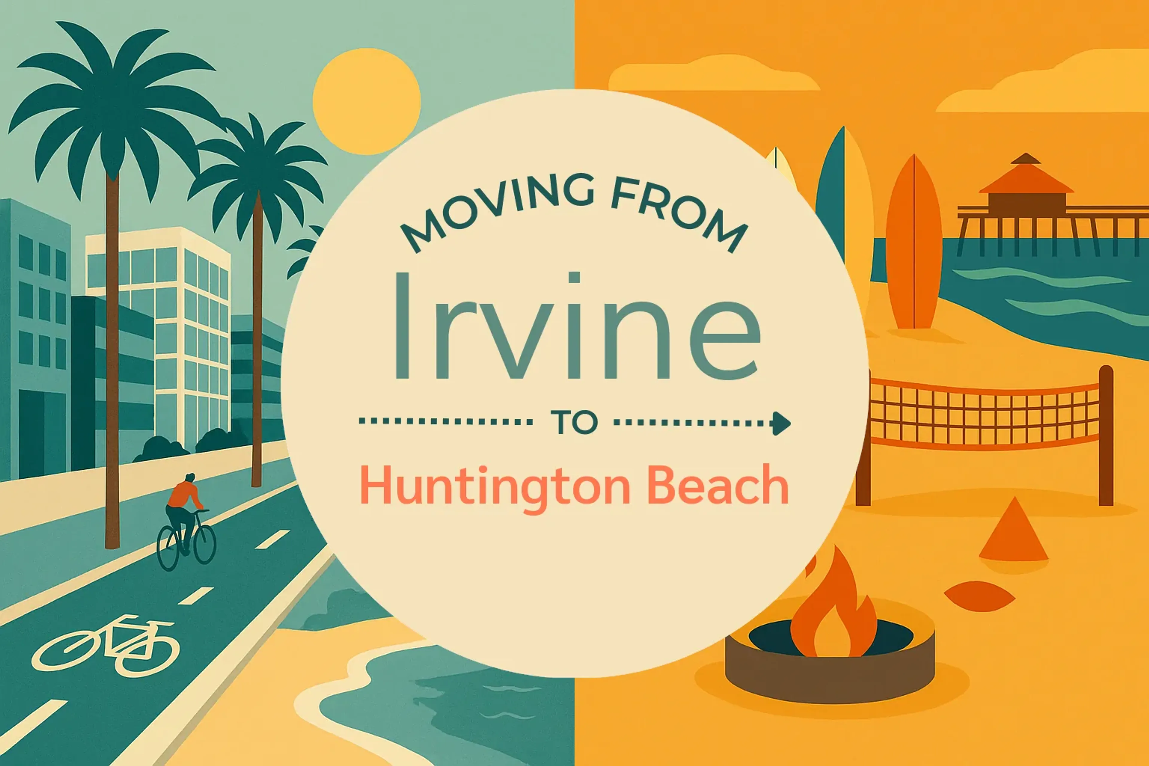 Side-by-side comparison of Irvine to Huntington Beach moving companies
