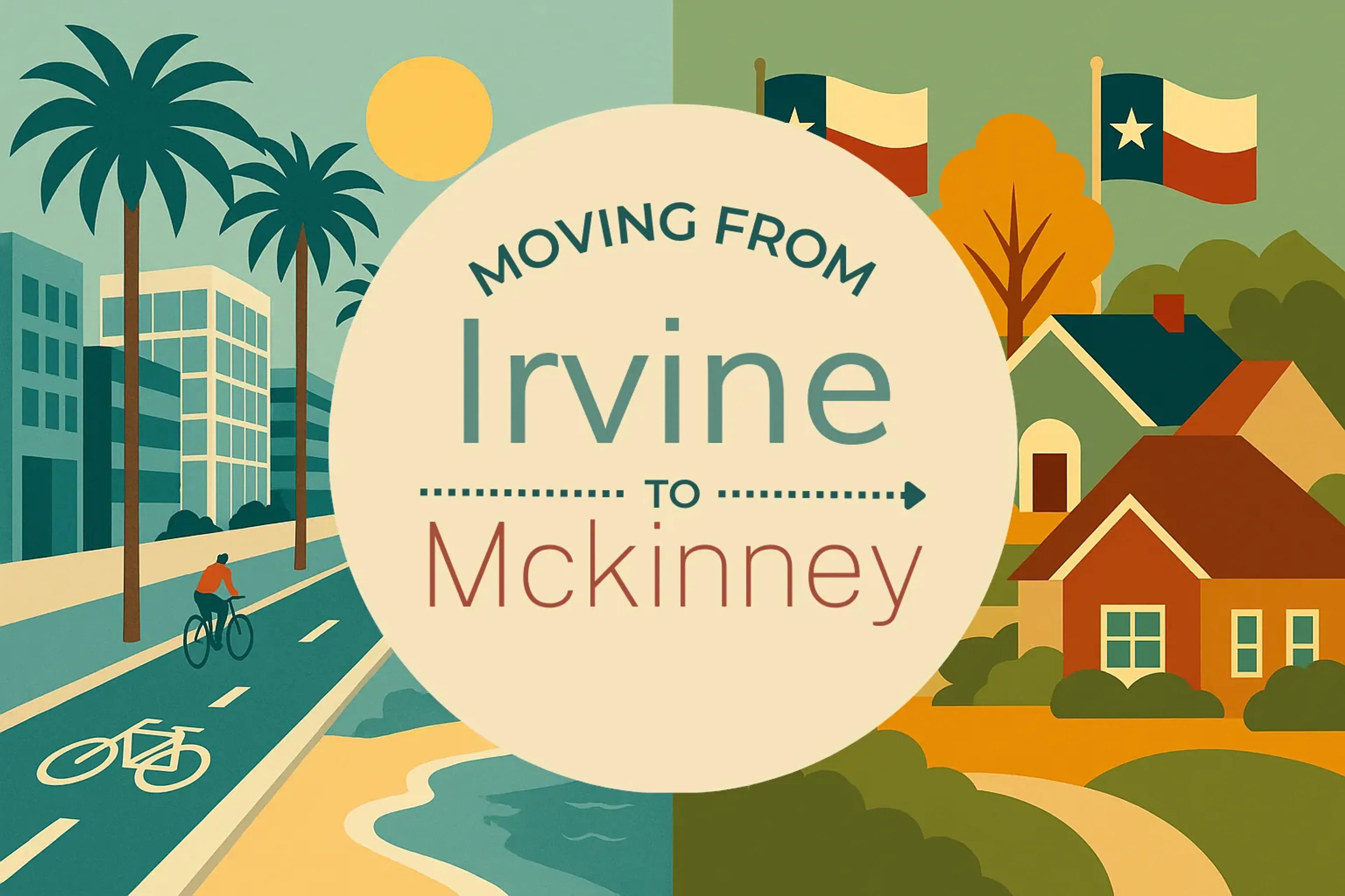 Side-by-side comparison of Irvine to Mckinney moving companies