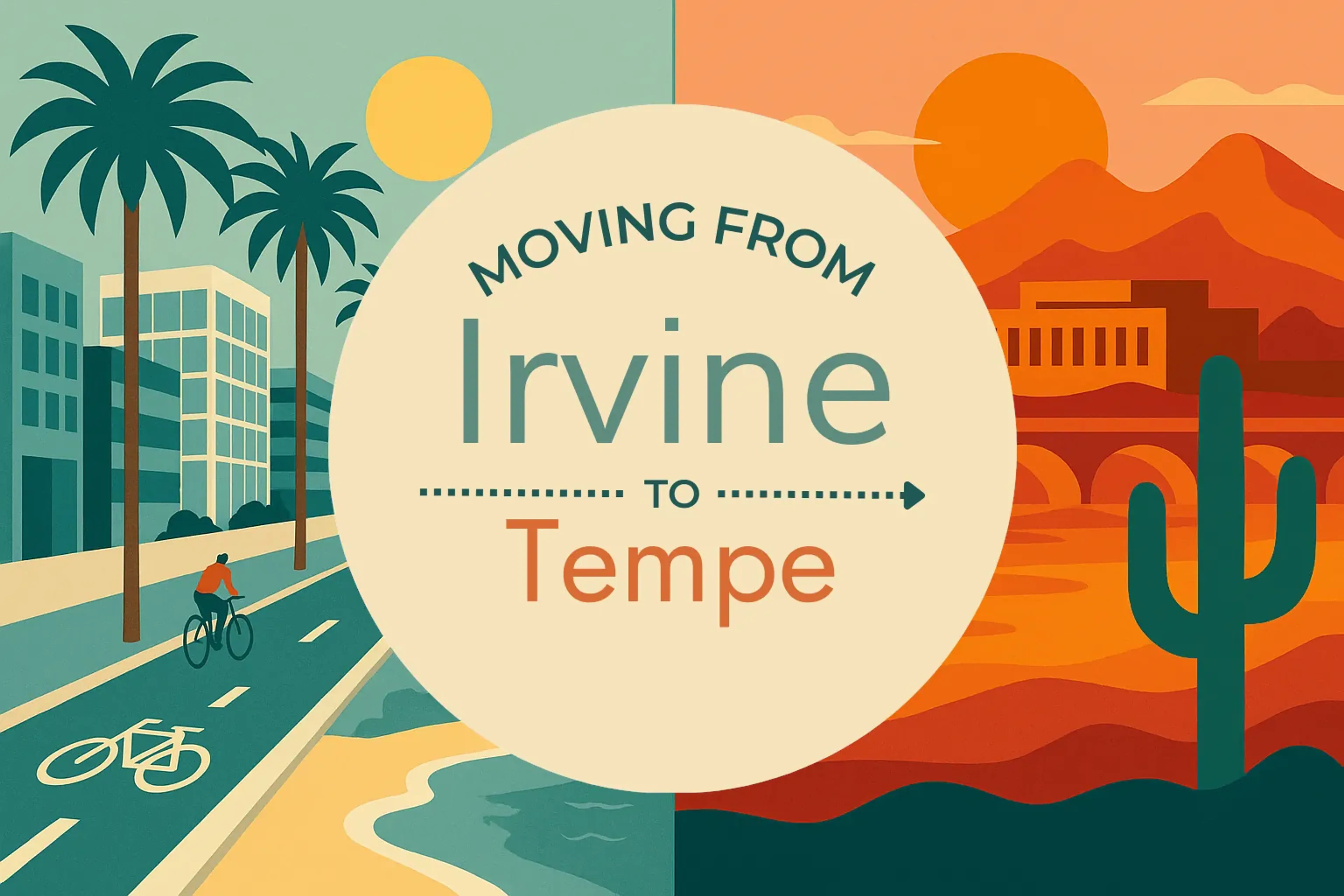 Side-by-side comparison of Irvine to Tempe moving companies