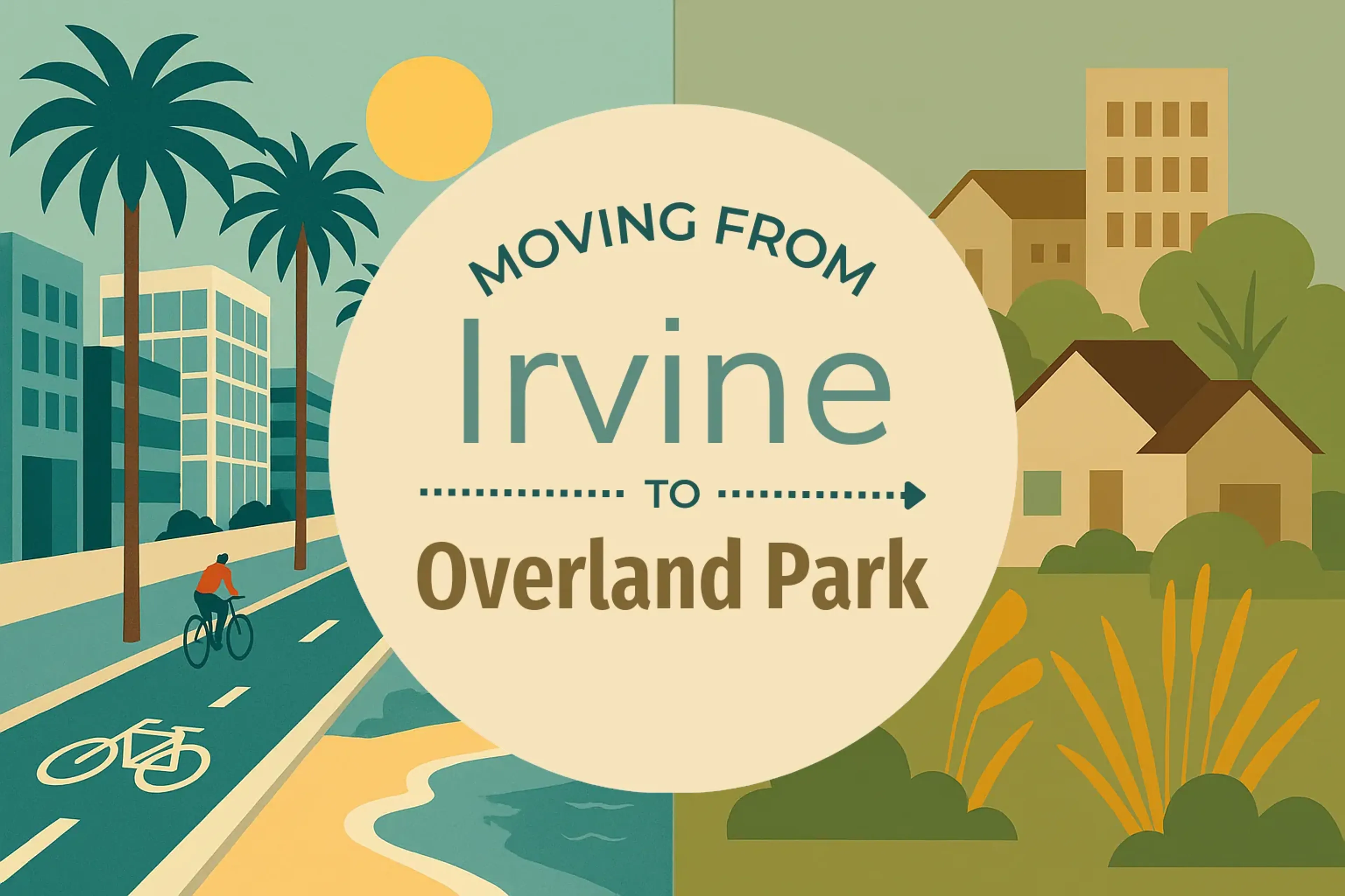 Side-by-side comparison of Irvine to Overland Park moving companies