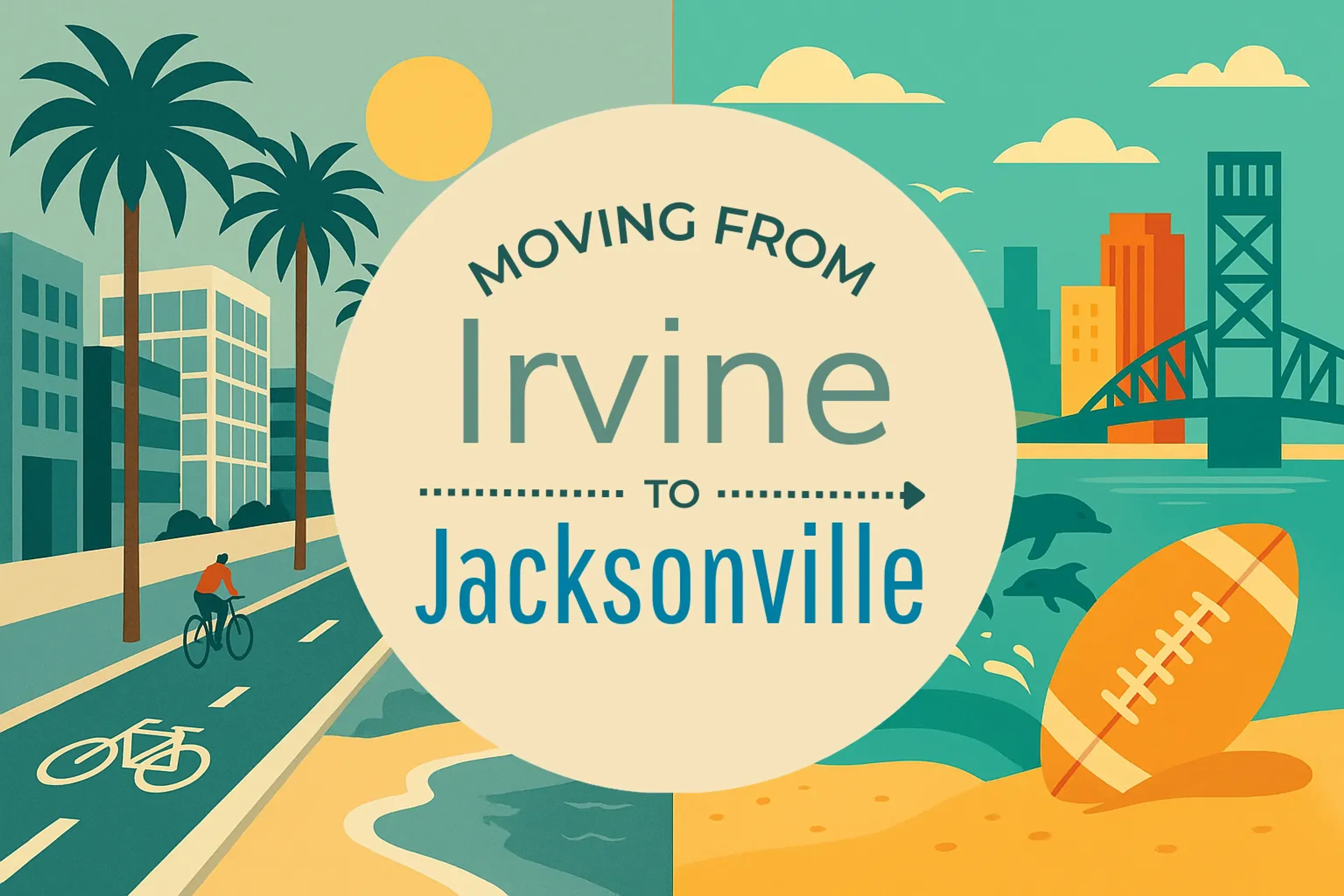 Side-by-side comparison of Irvine to Jacksonville moving companies