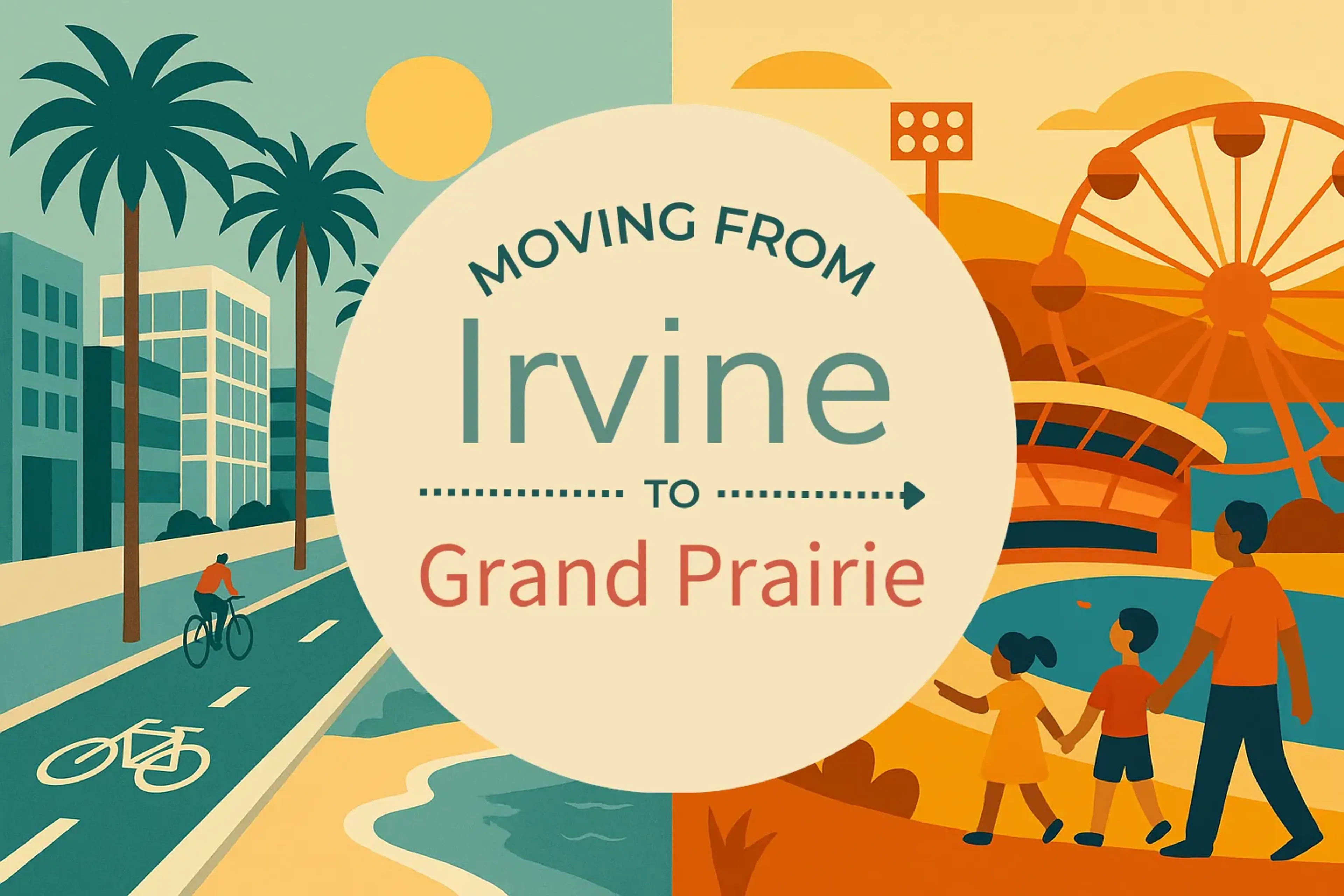 Side-by-side comparison of Irvine to Grand Prairie moving companies