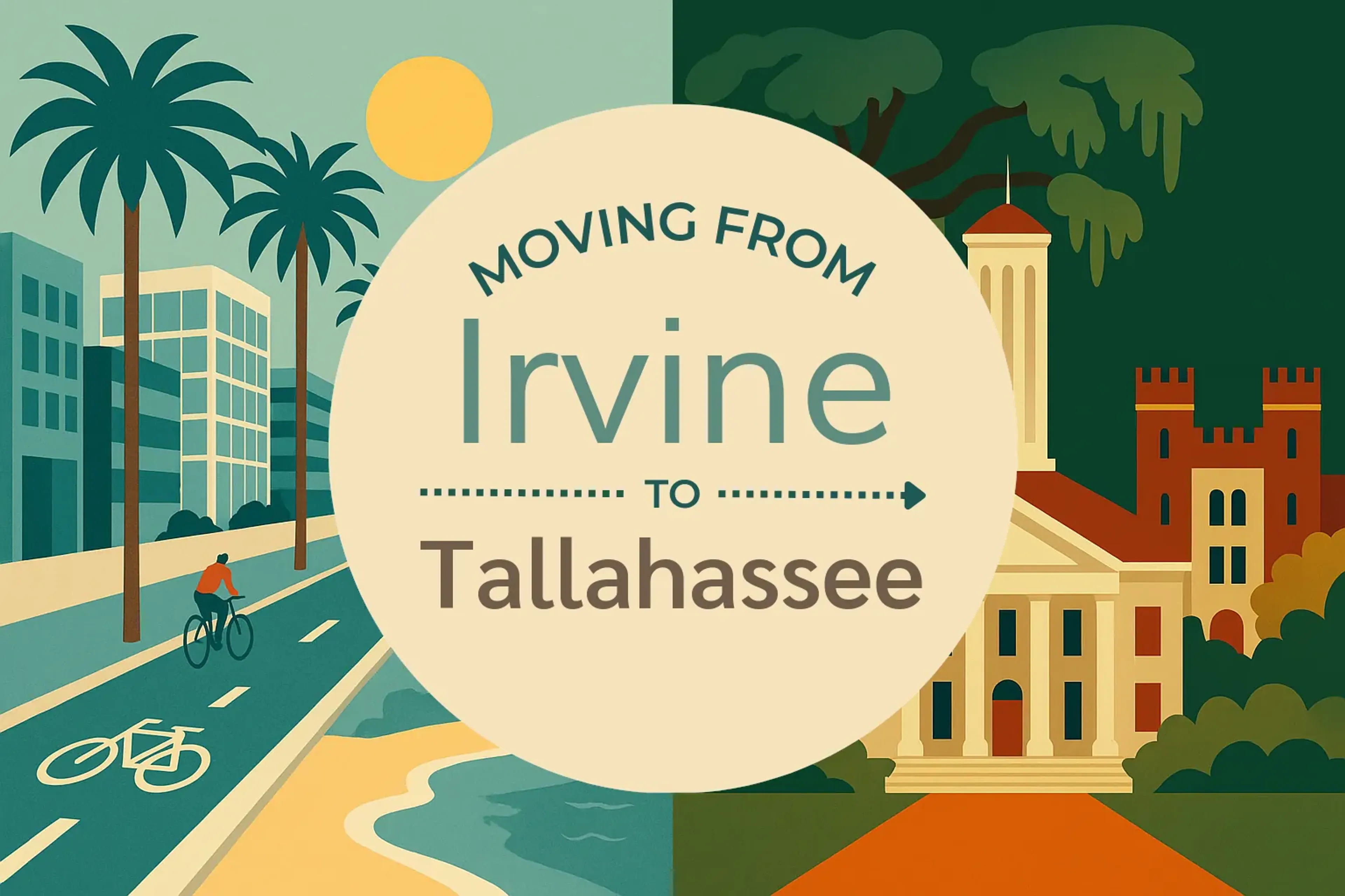 Side-by-side comparison of Irvine to Tallahassee moving companies