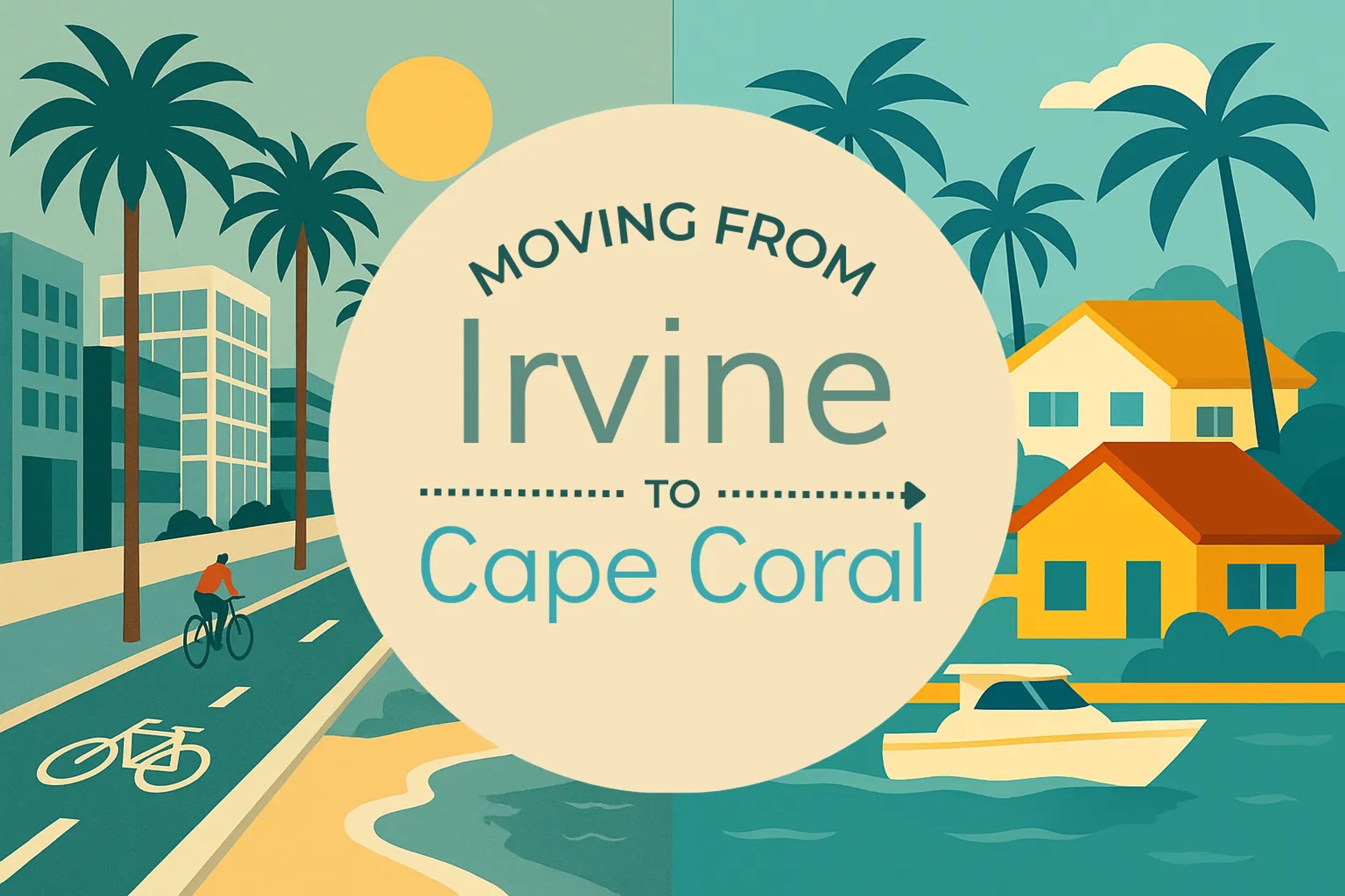 Side-by-side comparison of Irvine to Cape Coral moving companies