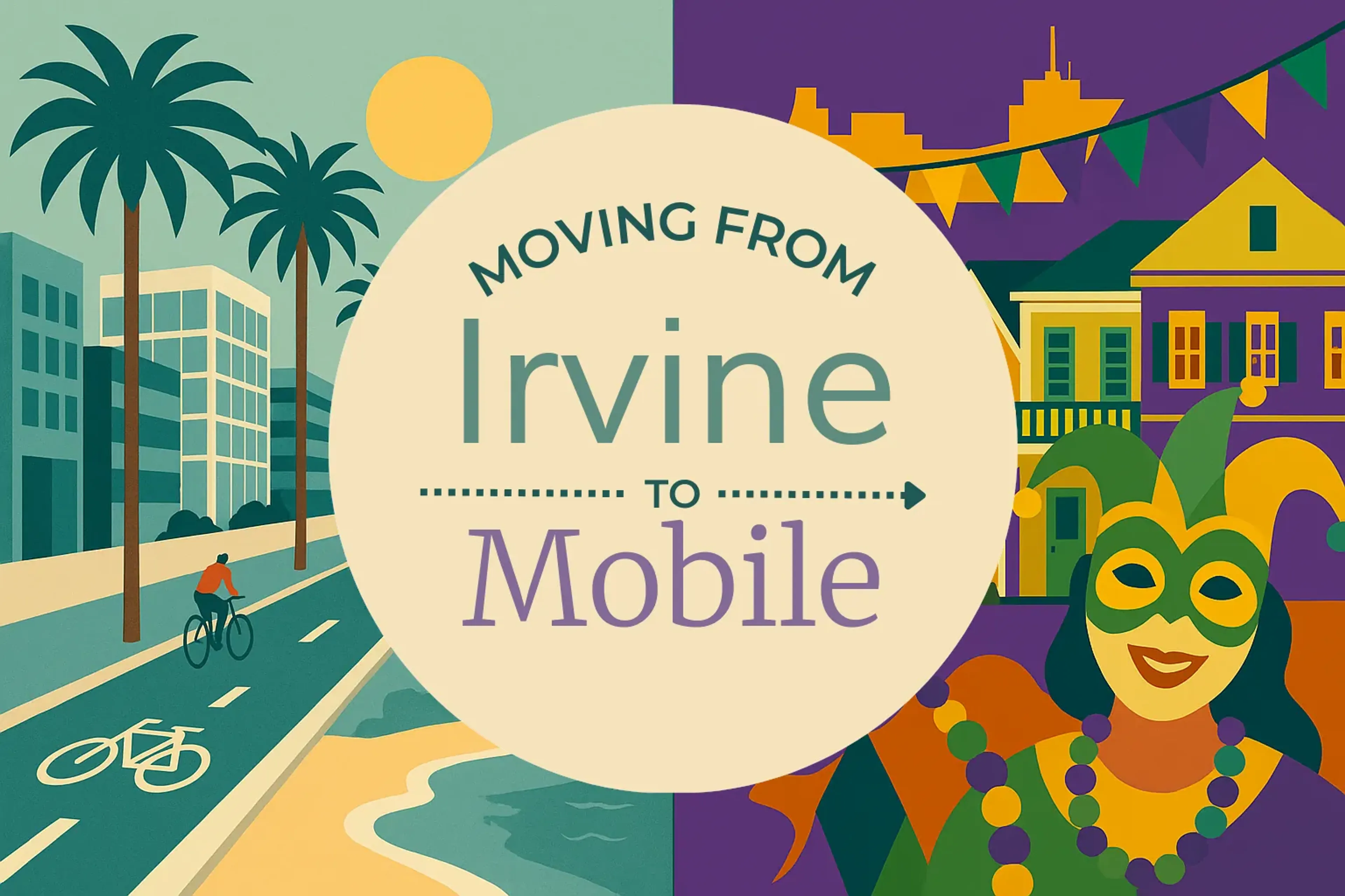 Side-by-side comparison of Irvine to Mobile moving companies
