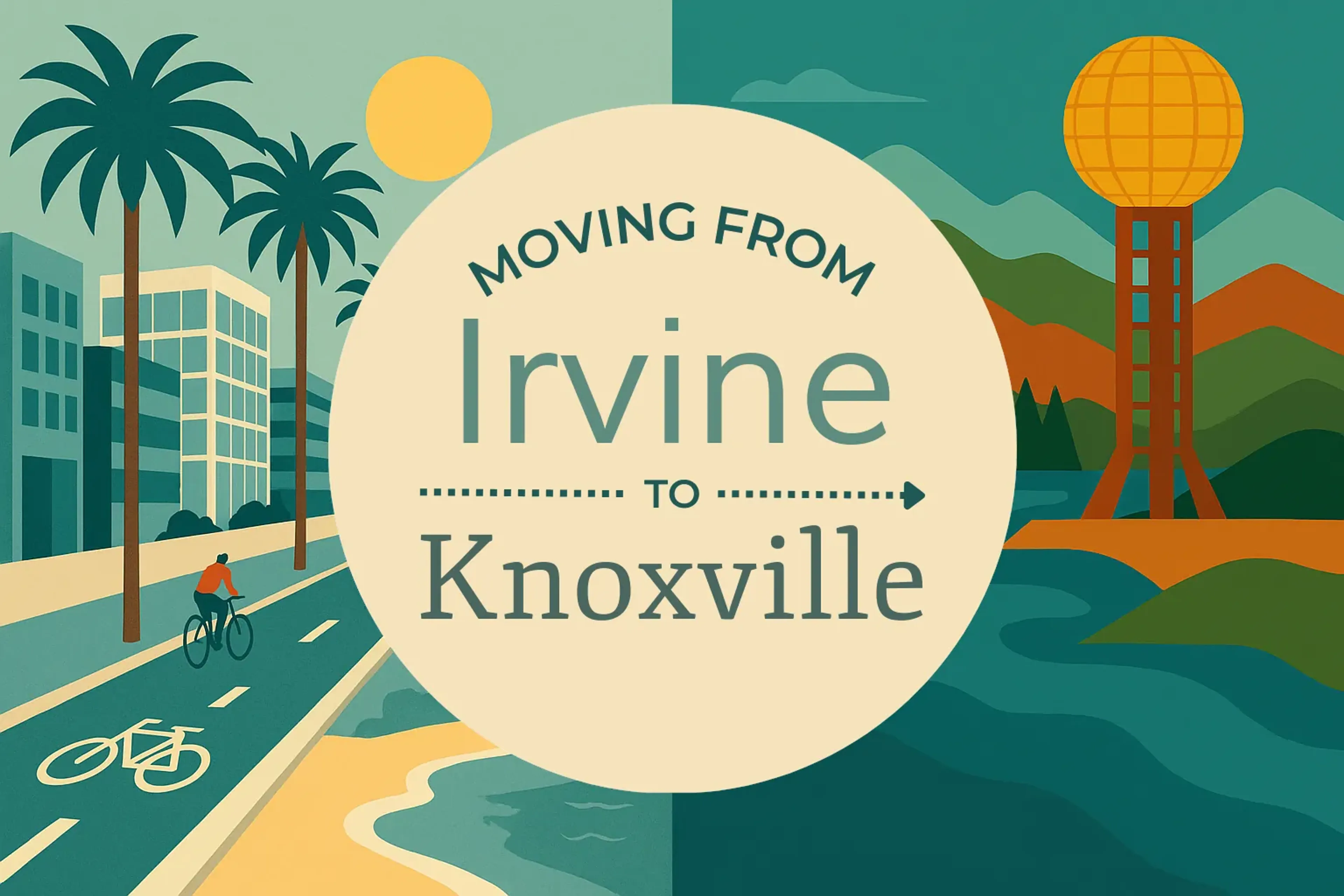 Side-by-side comparison of Irvine to Knoxville moving companies