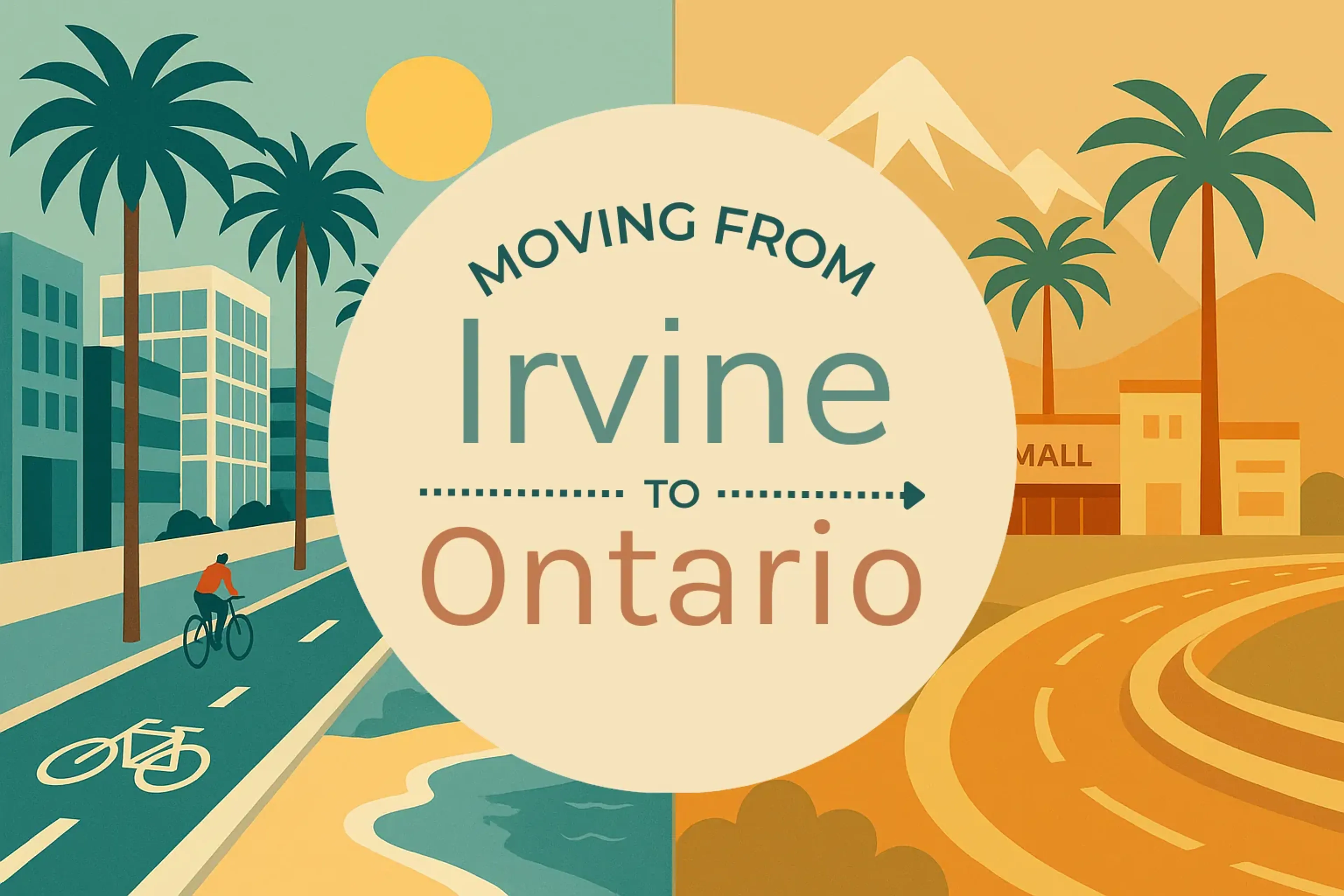 Side-by-side comparison of Irvine to Ontario moving companies
