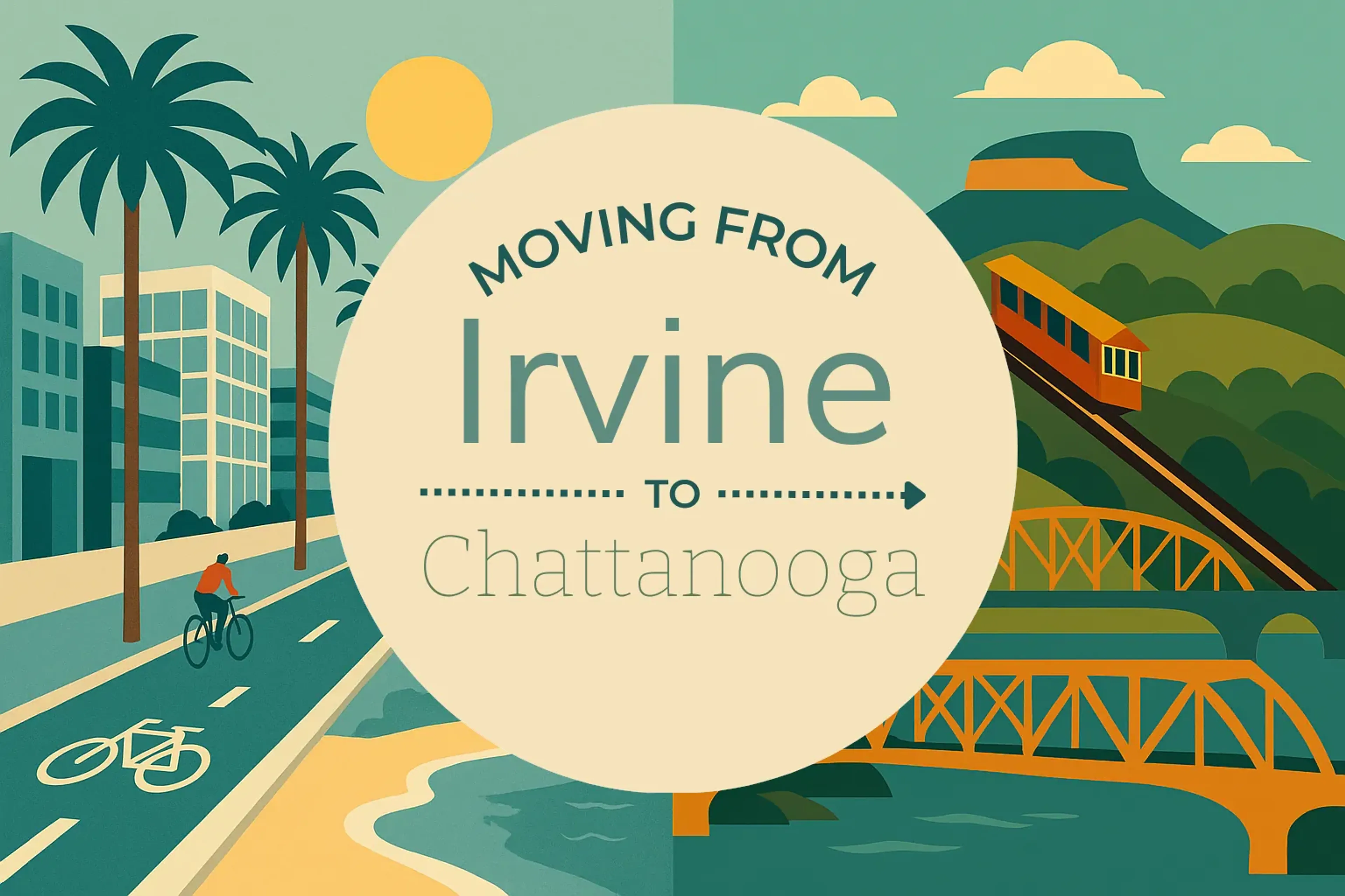 Side-by-side comparison of Irvine to Chattanooga moving companies