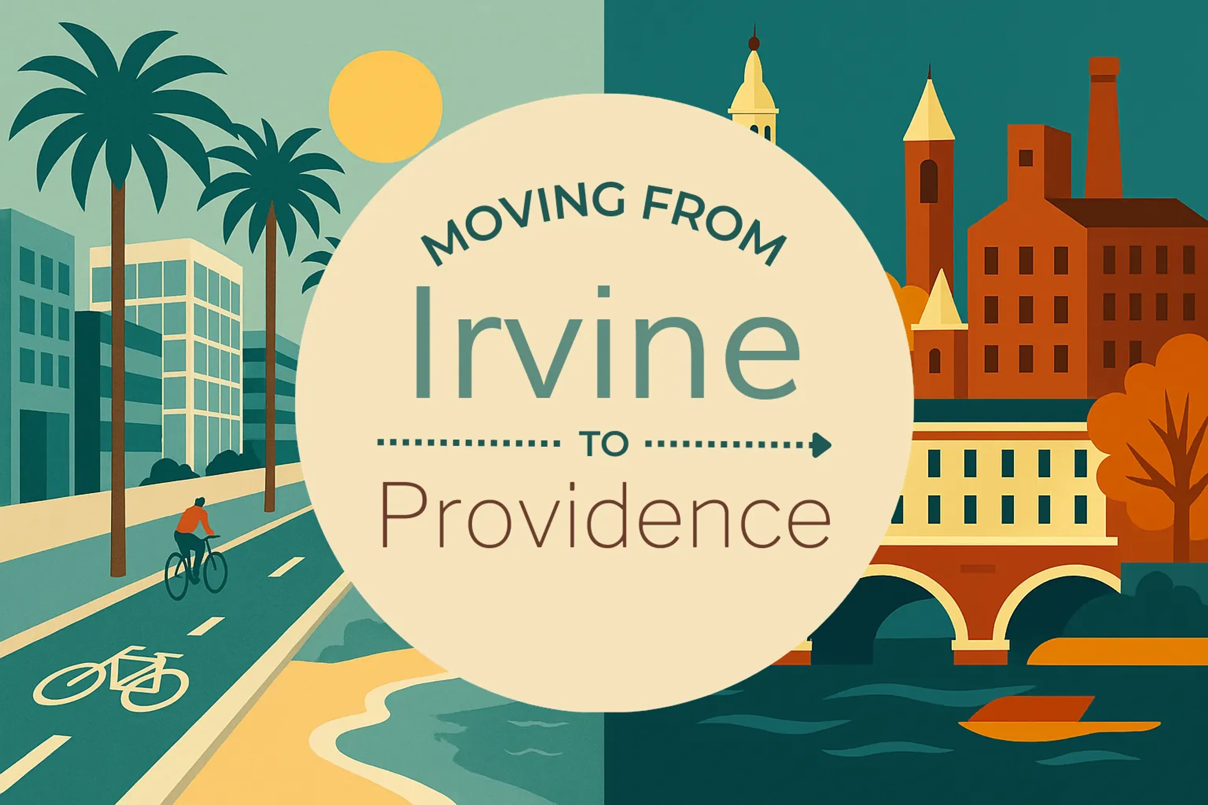 Side-by-side comparison of Irvine to Providence moving companies