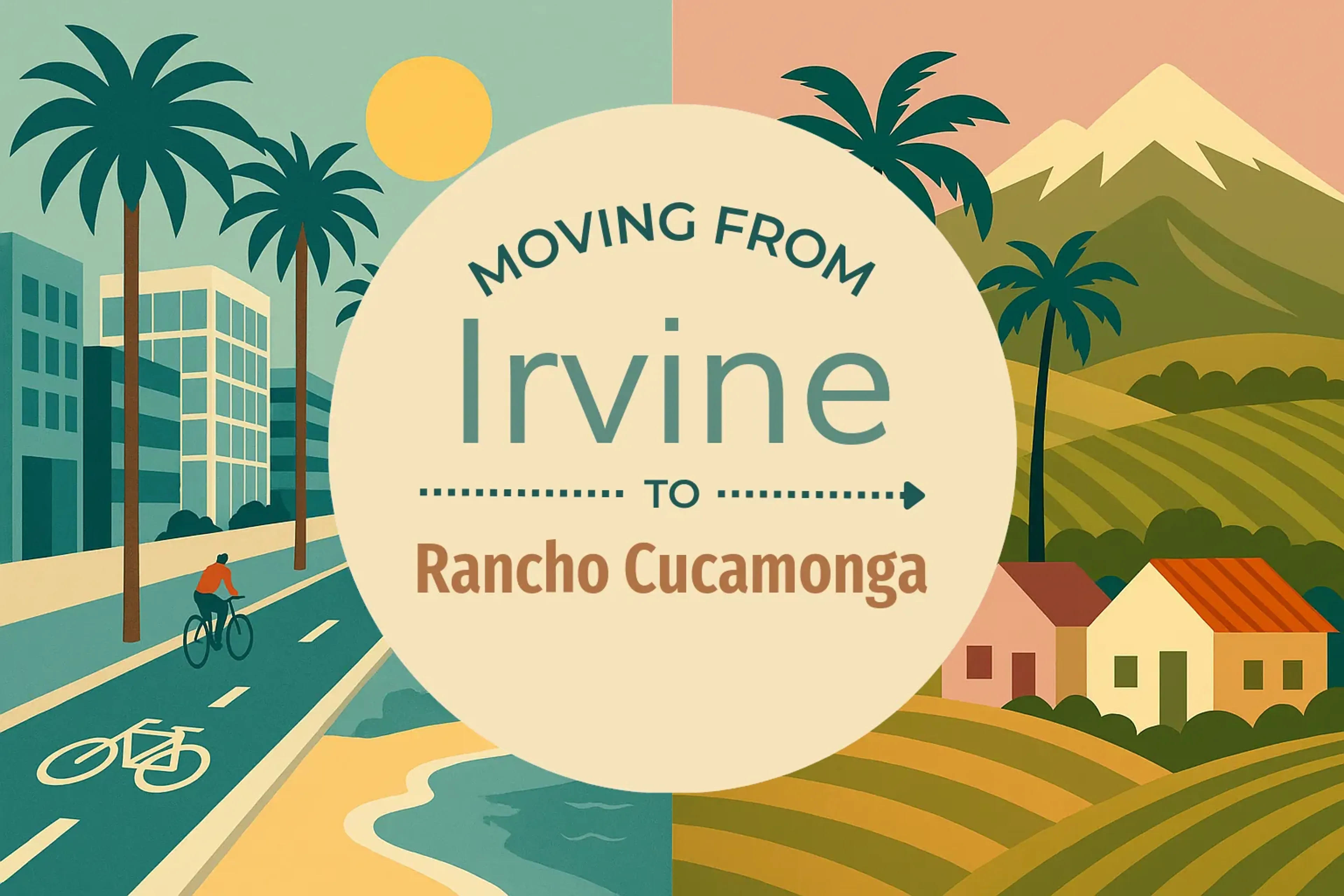 Side-by-side comparison of Irvine to Rancho Cucamonga moving companies