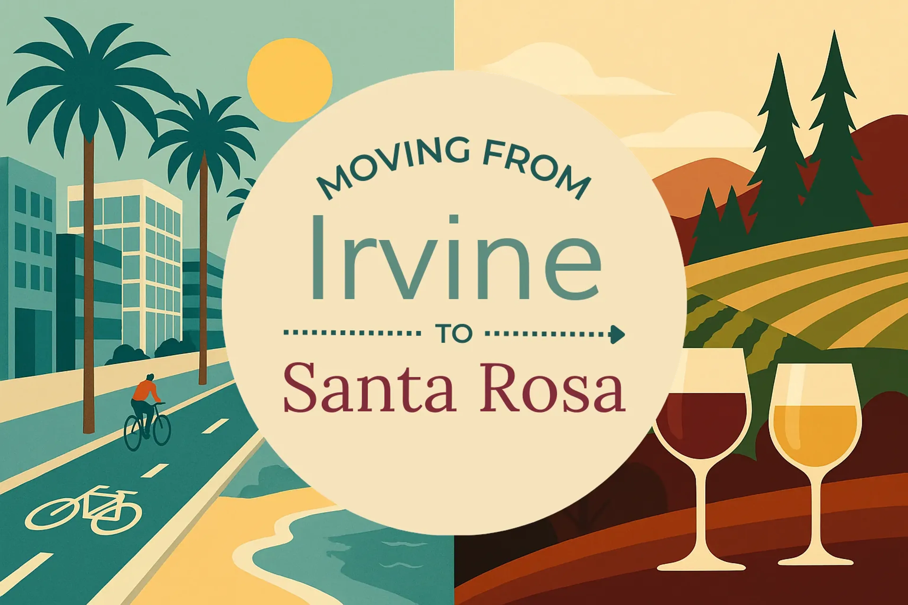 Side-by-side comparison of Irvine to Santa Rosa moving companies