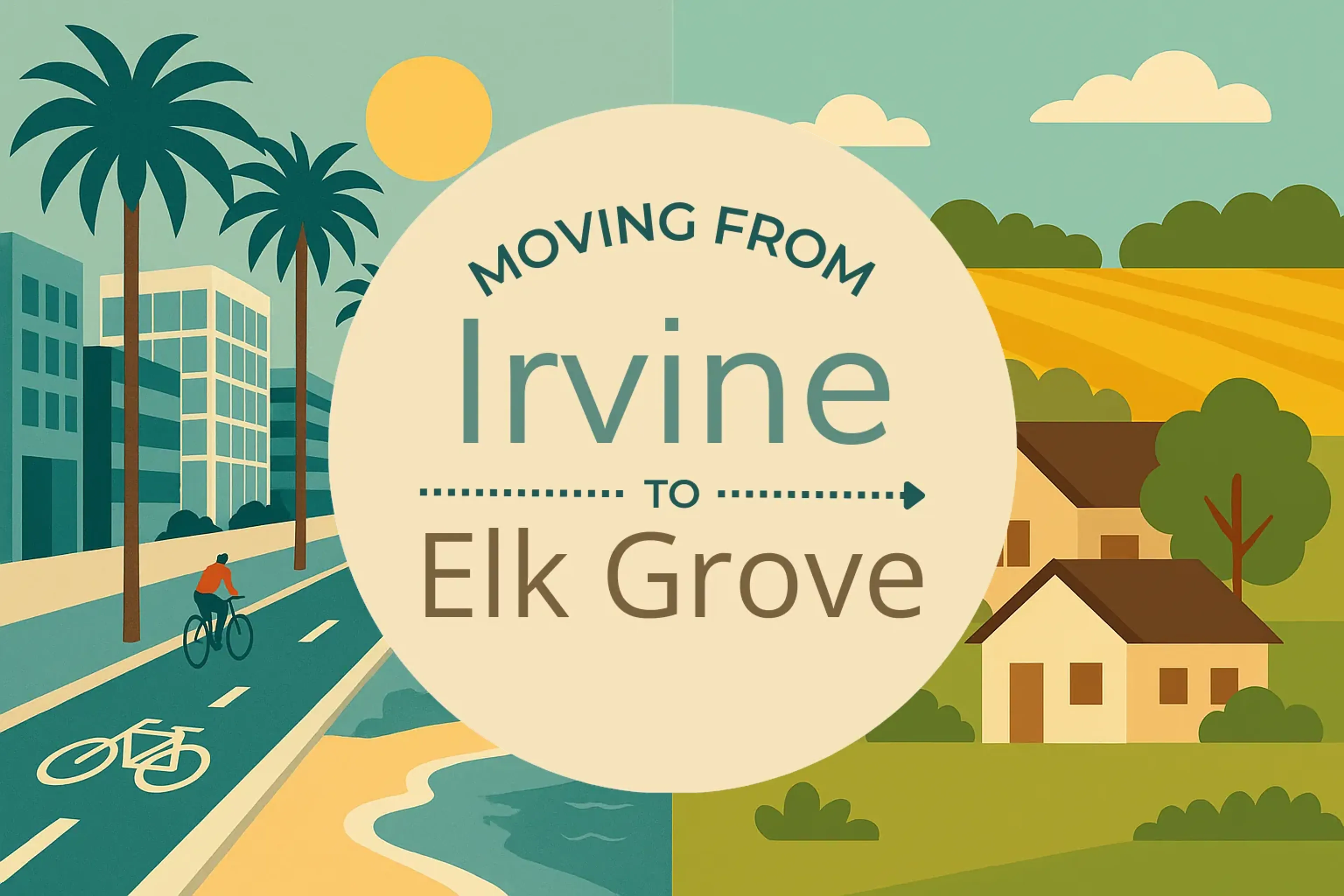 Side-by-side comparison of Irvine to Elk Grove moving companies