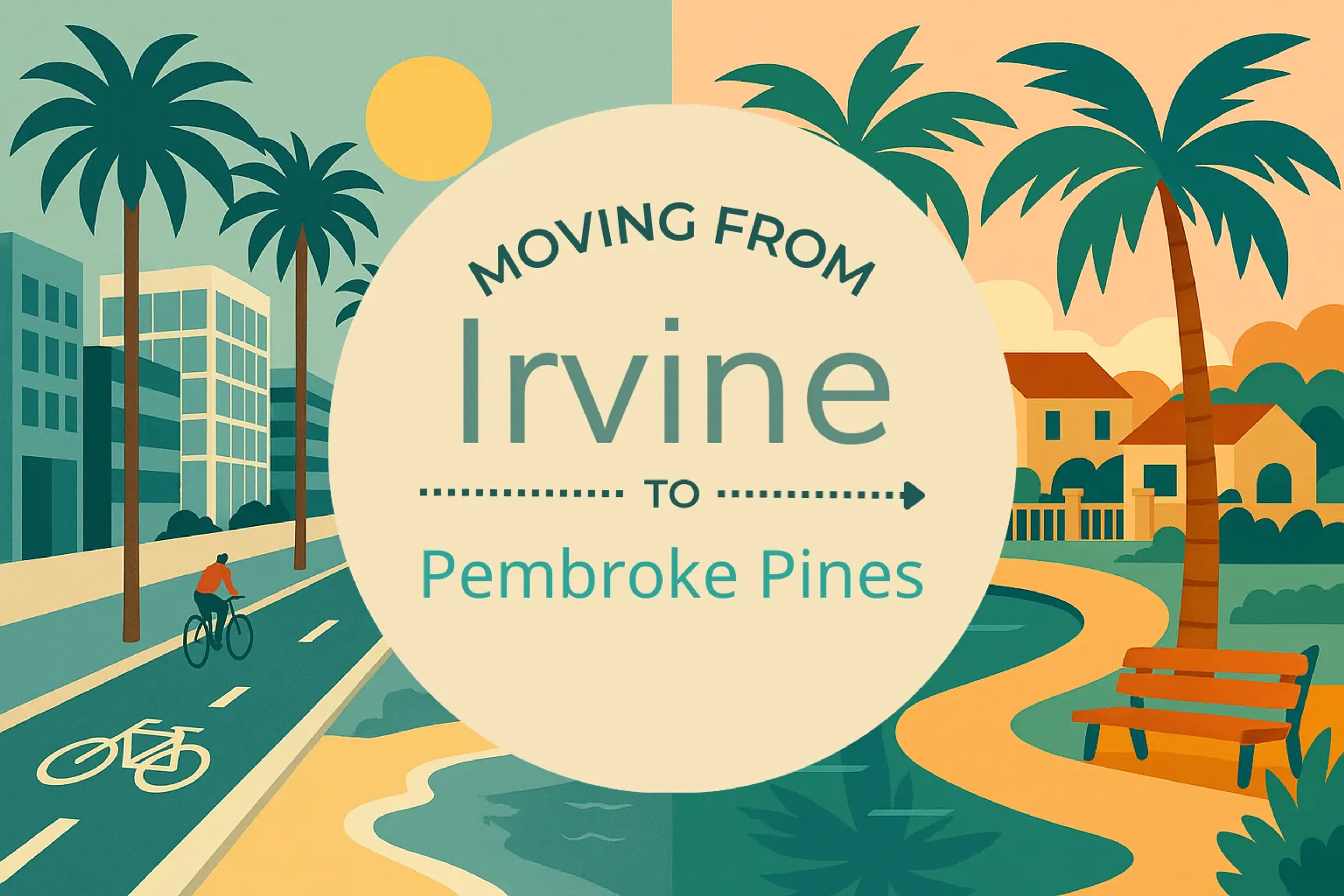 Side-by-side comparison of Irvine to Pembroke Pines moving companies