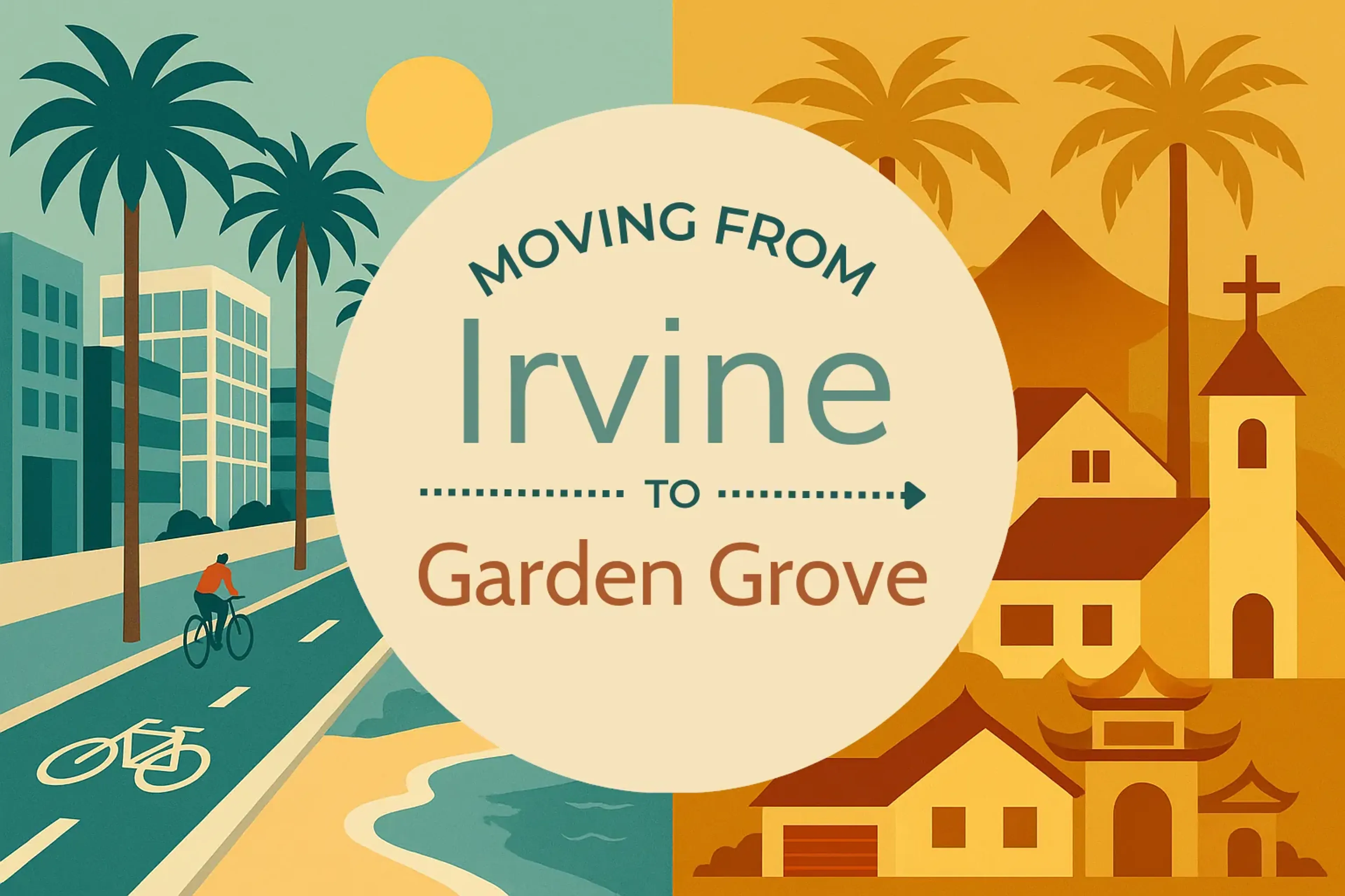 Side-by-side comparison of Irvine to Garden Grove moving companies