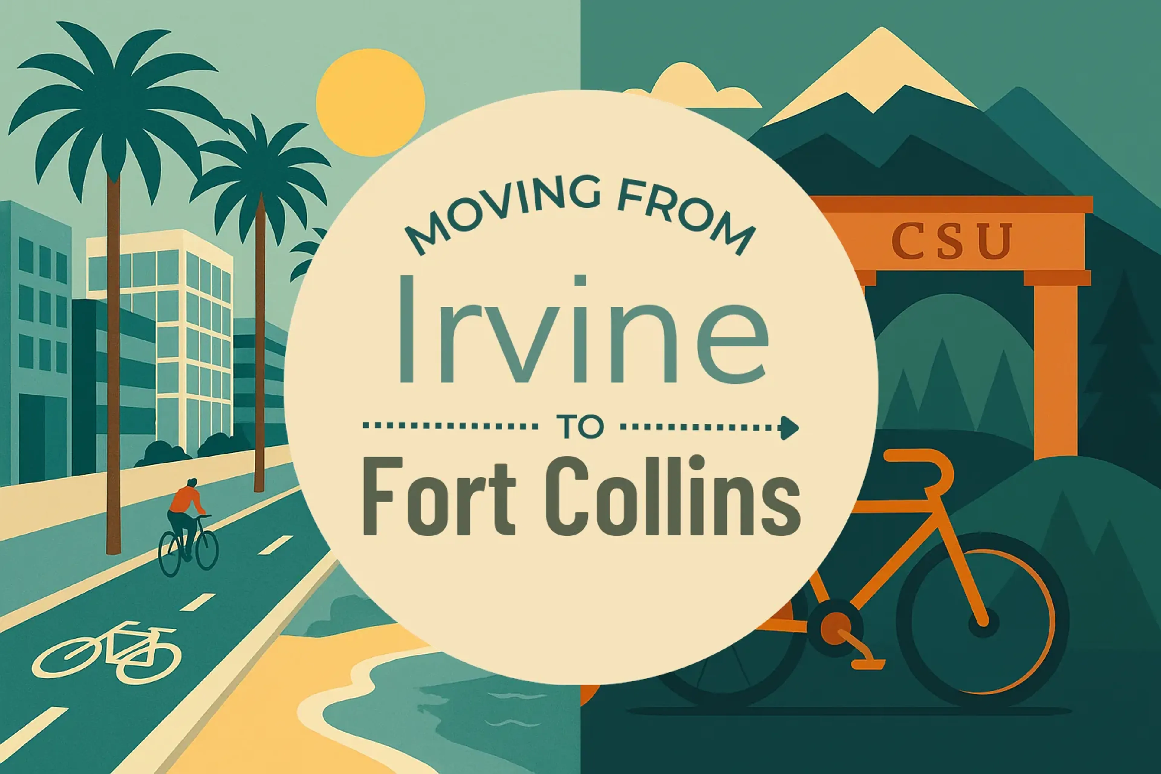 Side-by-side comparison of Irvine to Fort Collins moving companies