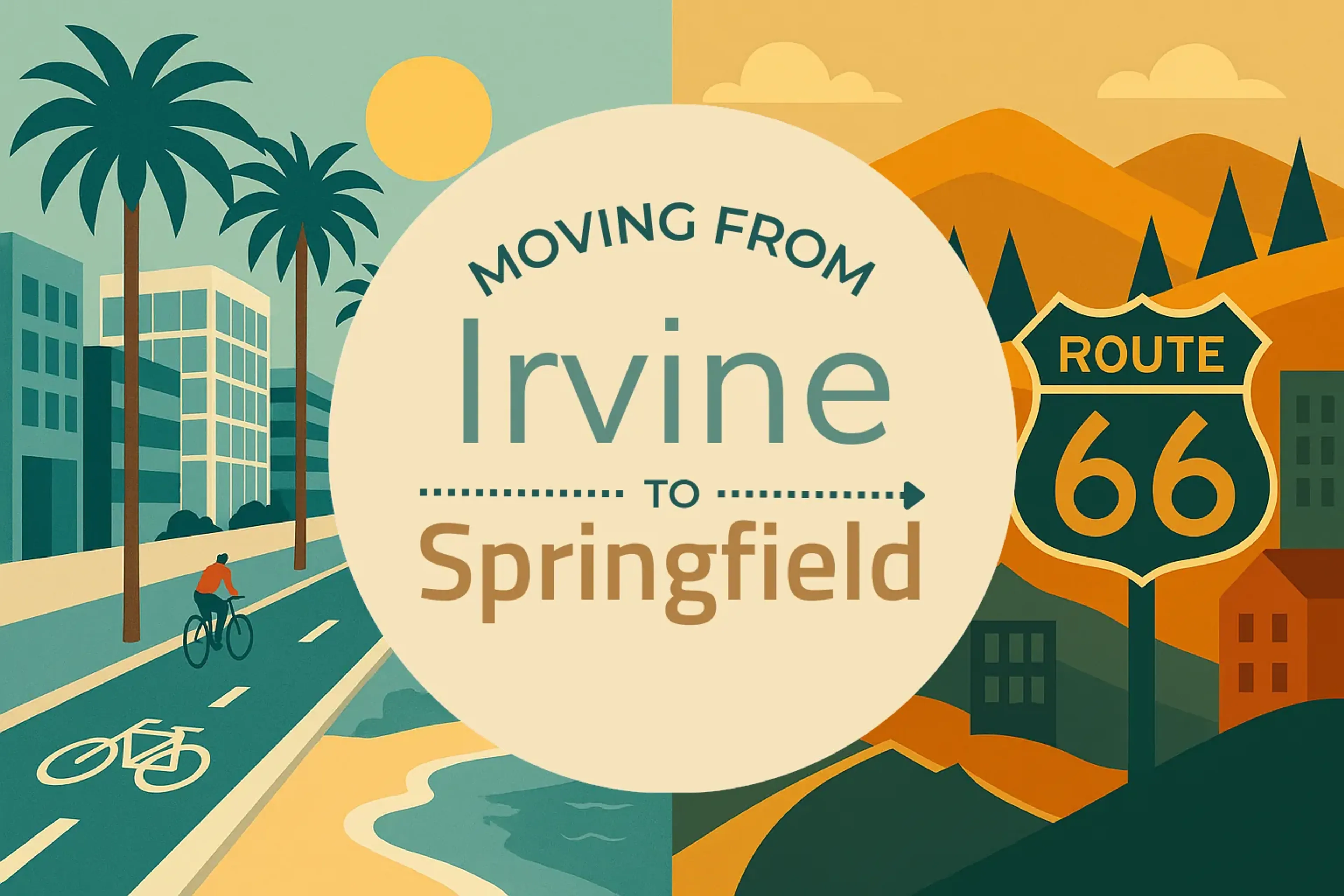 Side-by-side comparison of Irvine to Springfield moving companies