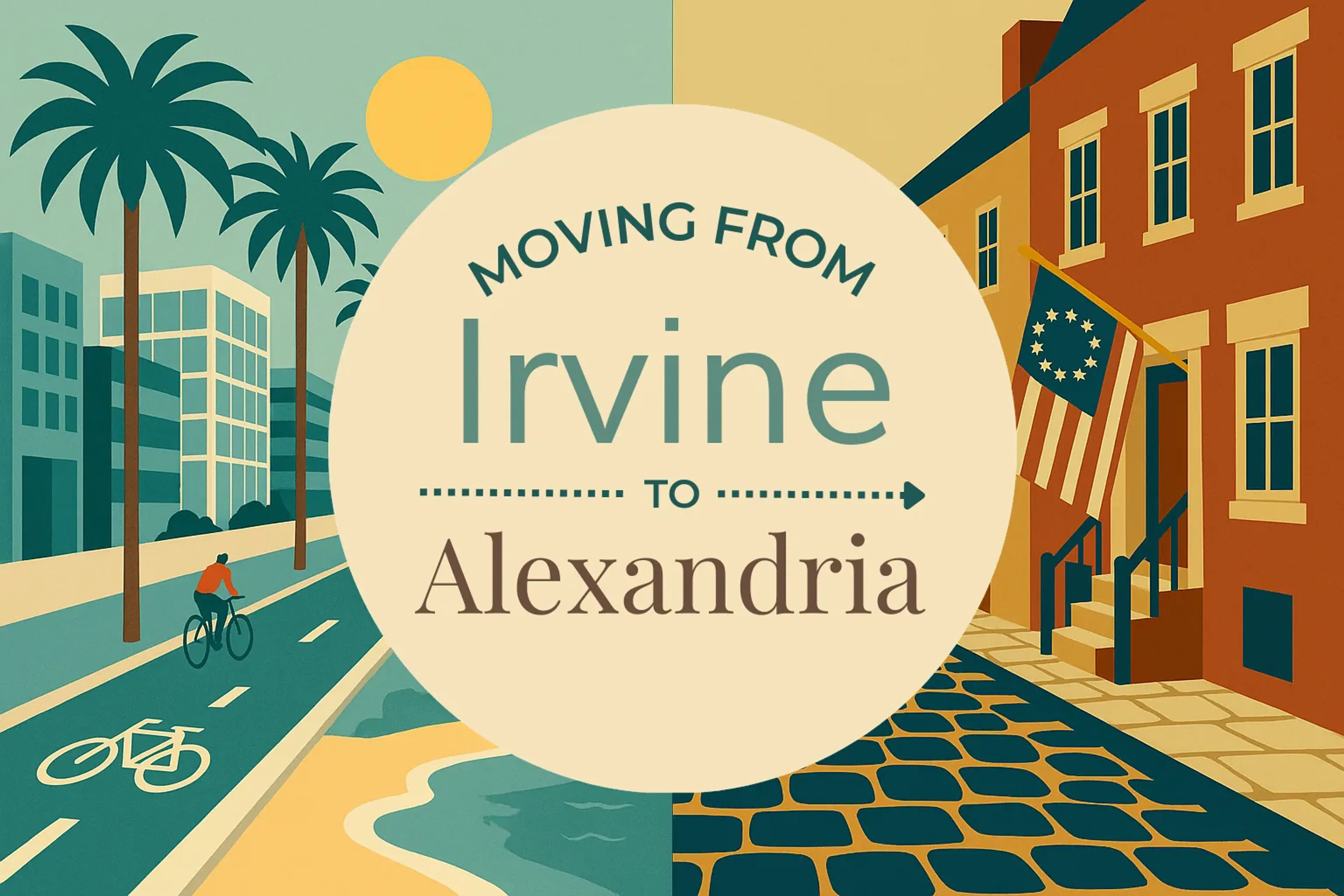 Side-by-side comparison of Irvine to Alexandria moving companies