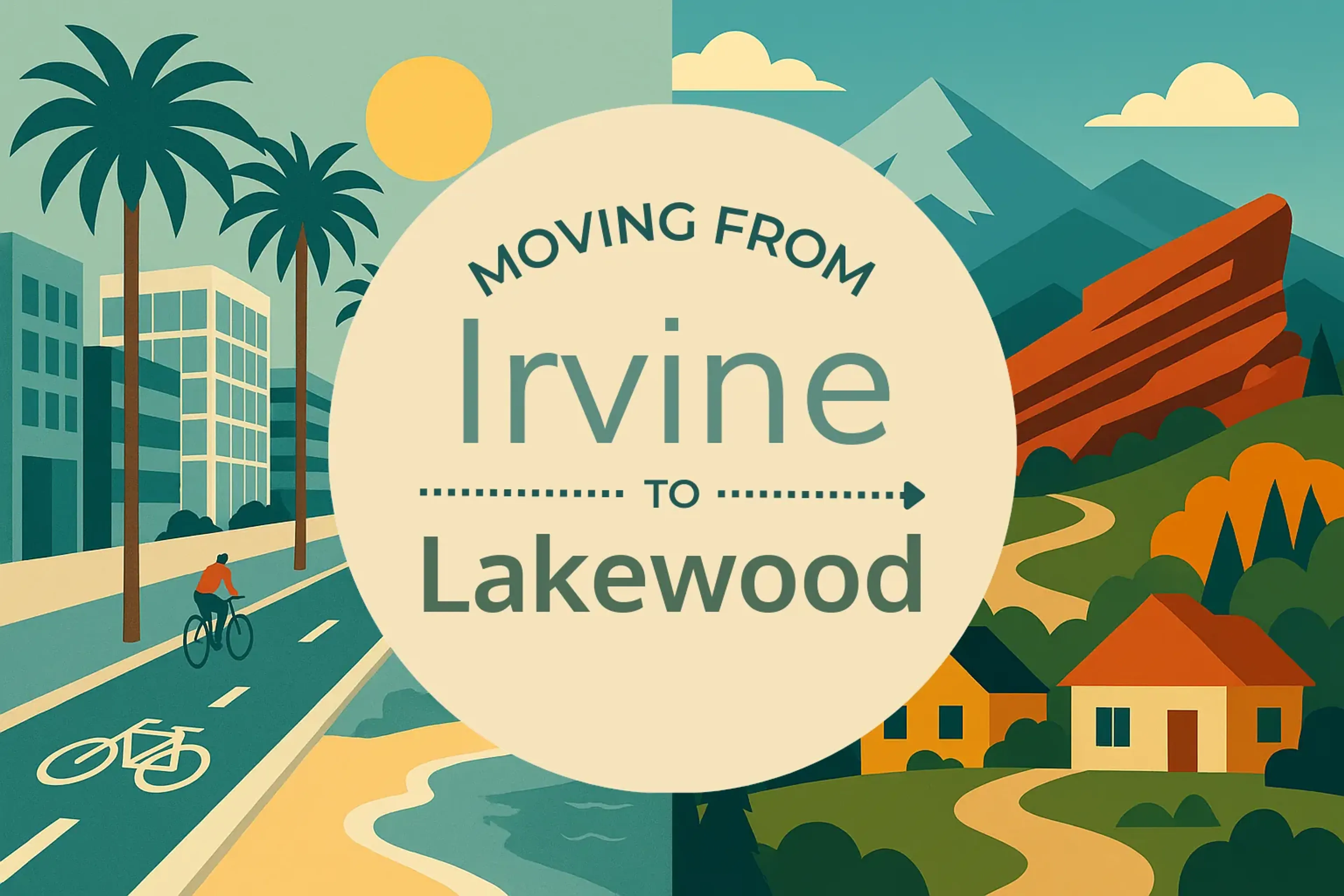 Side-by-side comparison of Irvine to Lakewood moving companies