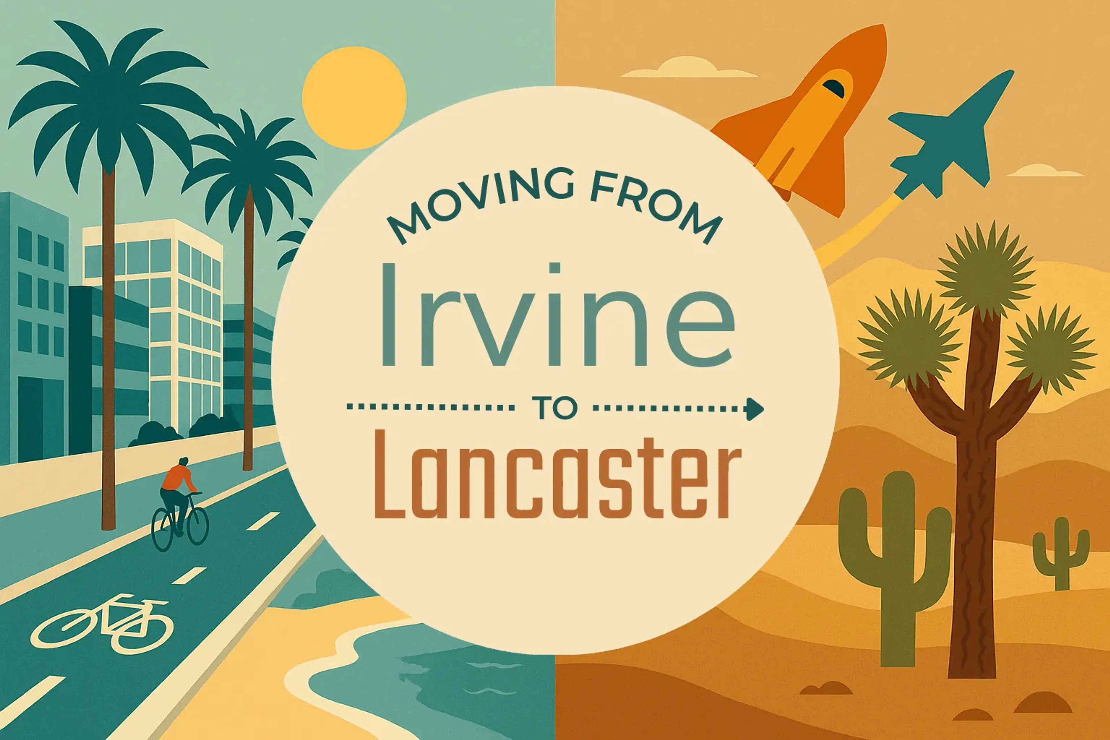Side-by-side comparison of Irvine to Lancaster moving companies