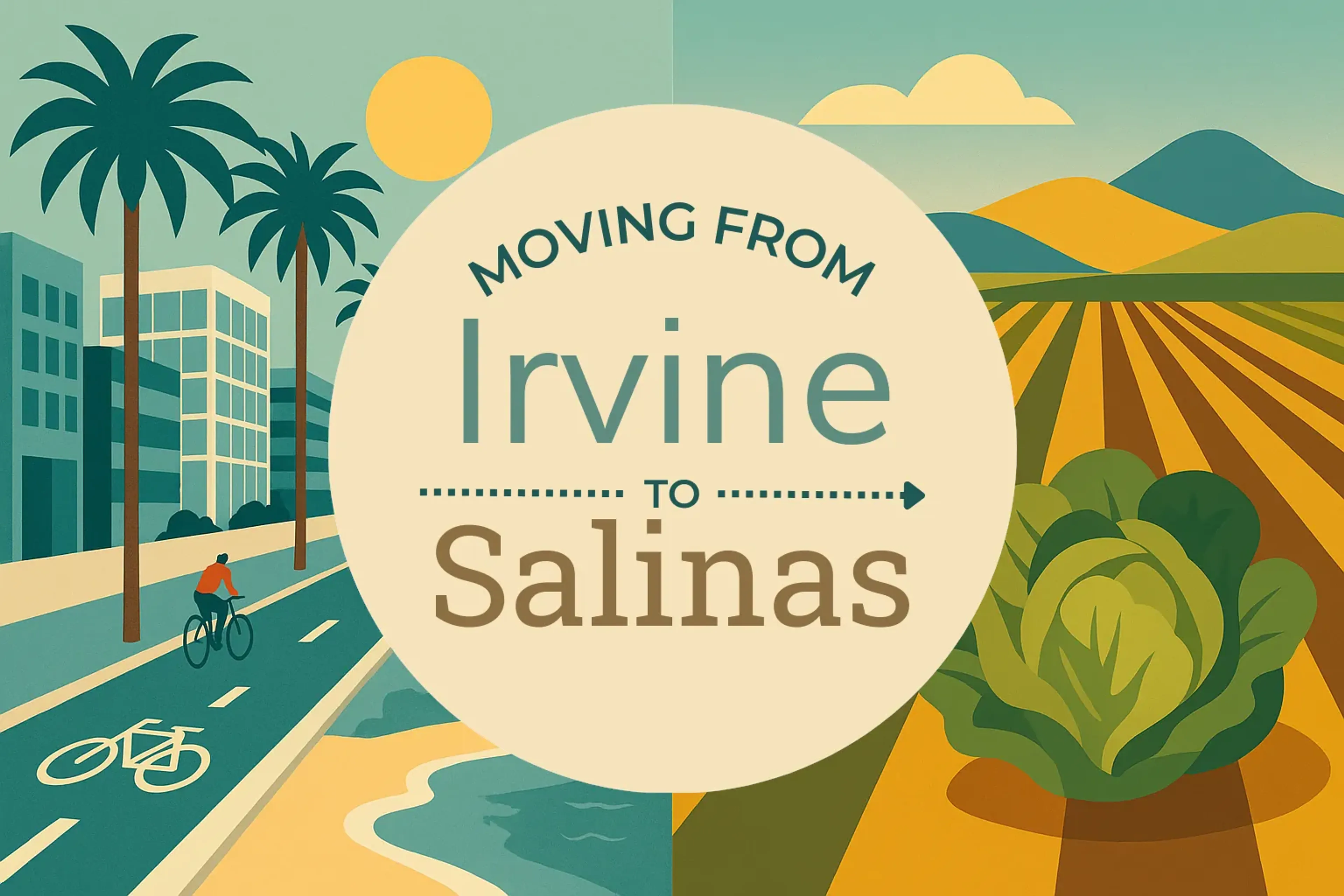 Side-by-side comparison of Irvine to Salinas moving companies