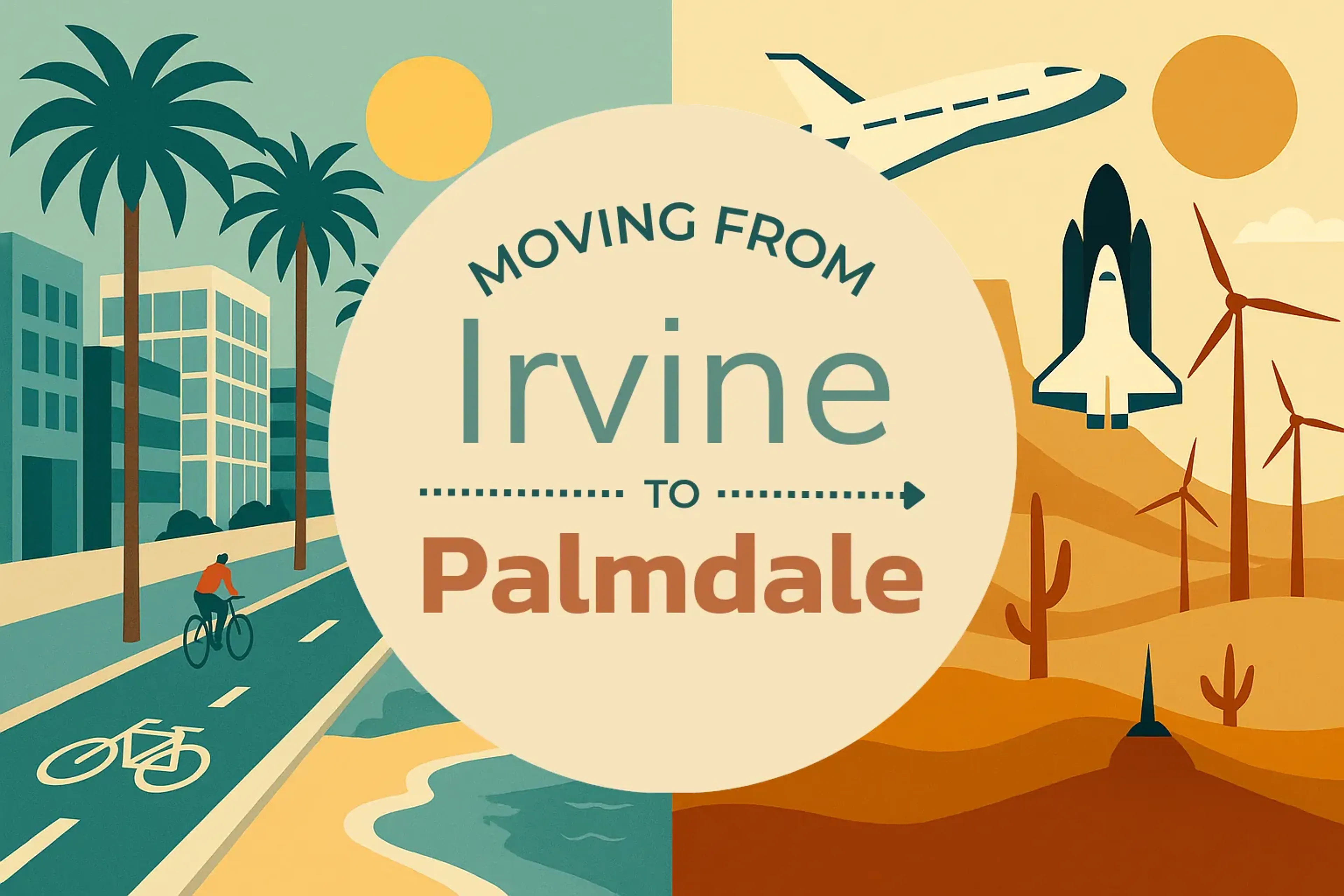 Side-by-side comparison of Irvine to Palmdale moving companies
