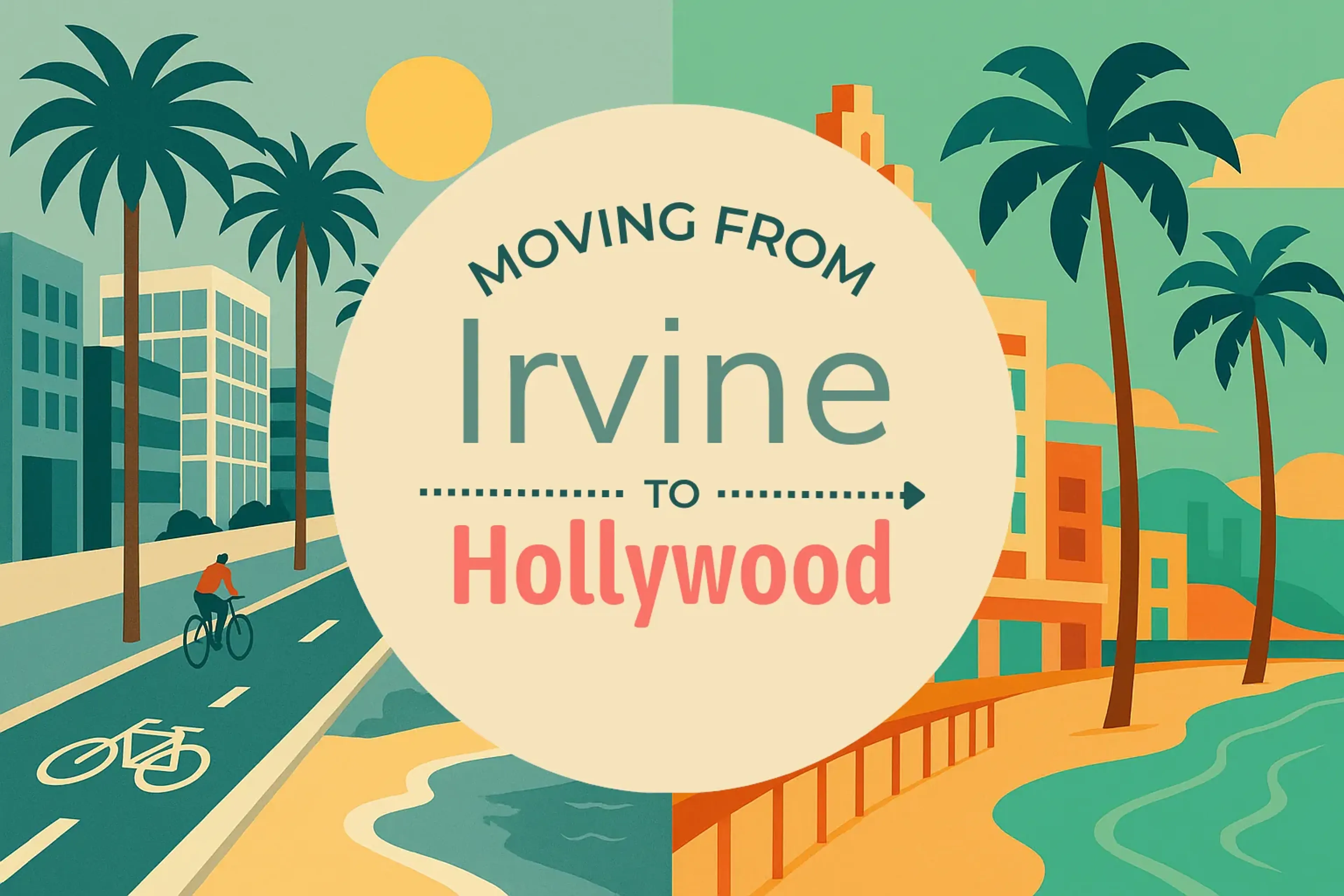 Side-by-side comparison of Irvine to Hollywood moving companies