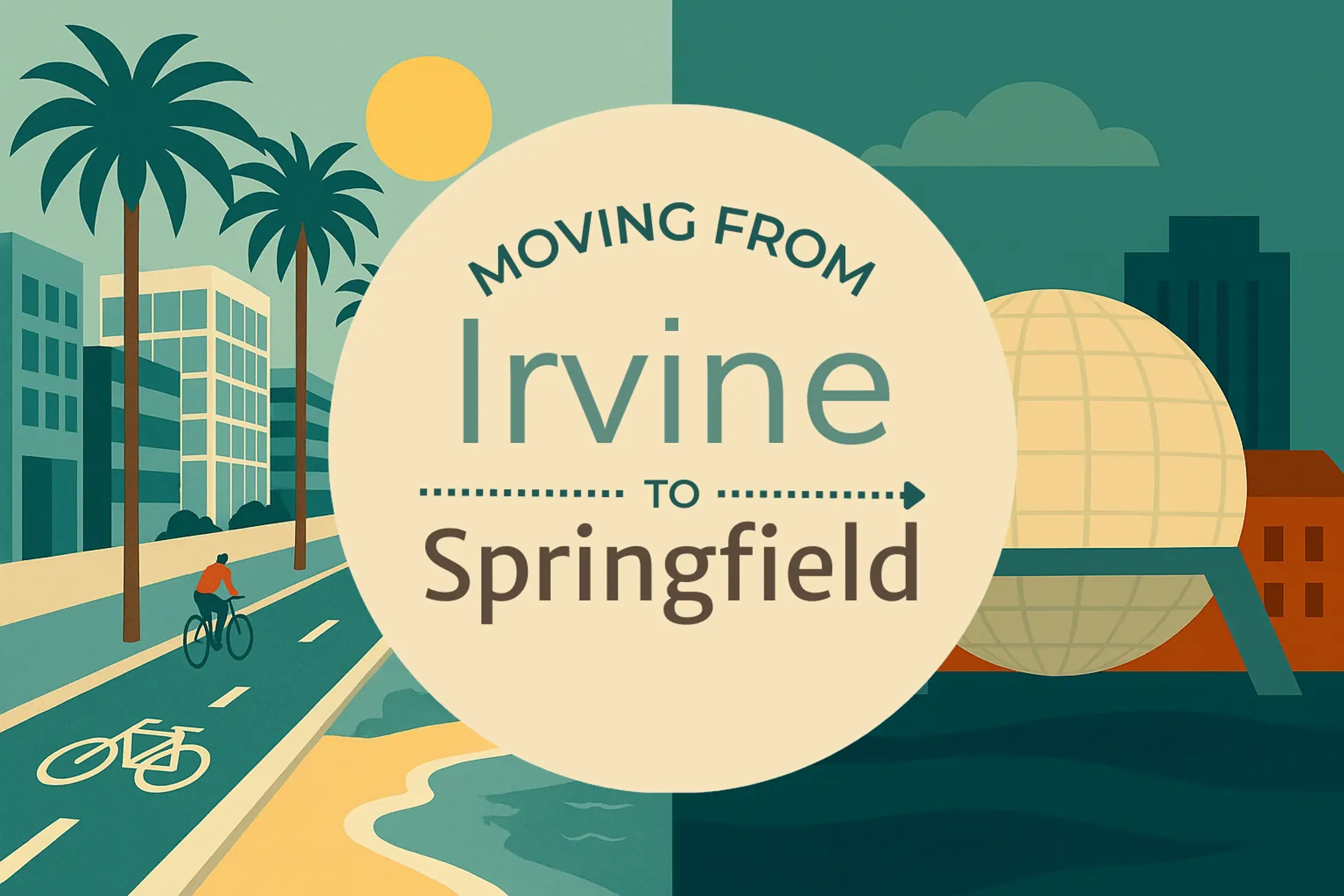 Side-by-side comparison of Irvine to Springfield moving companies