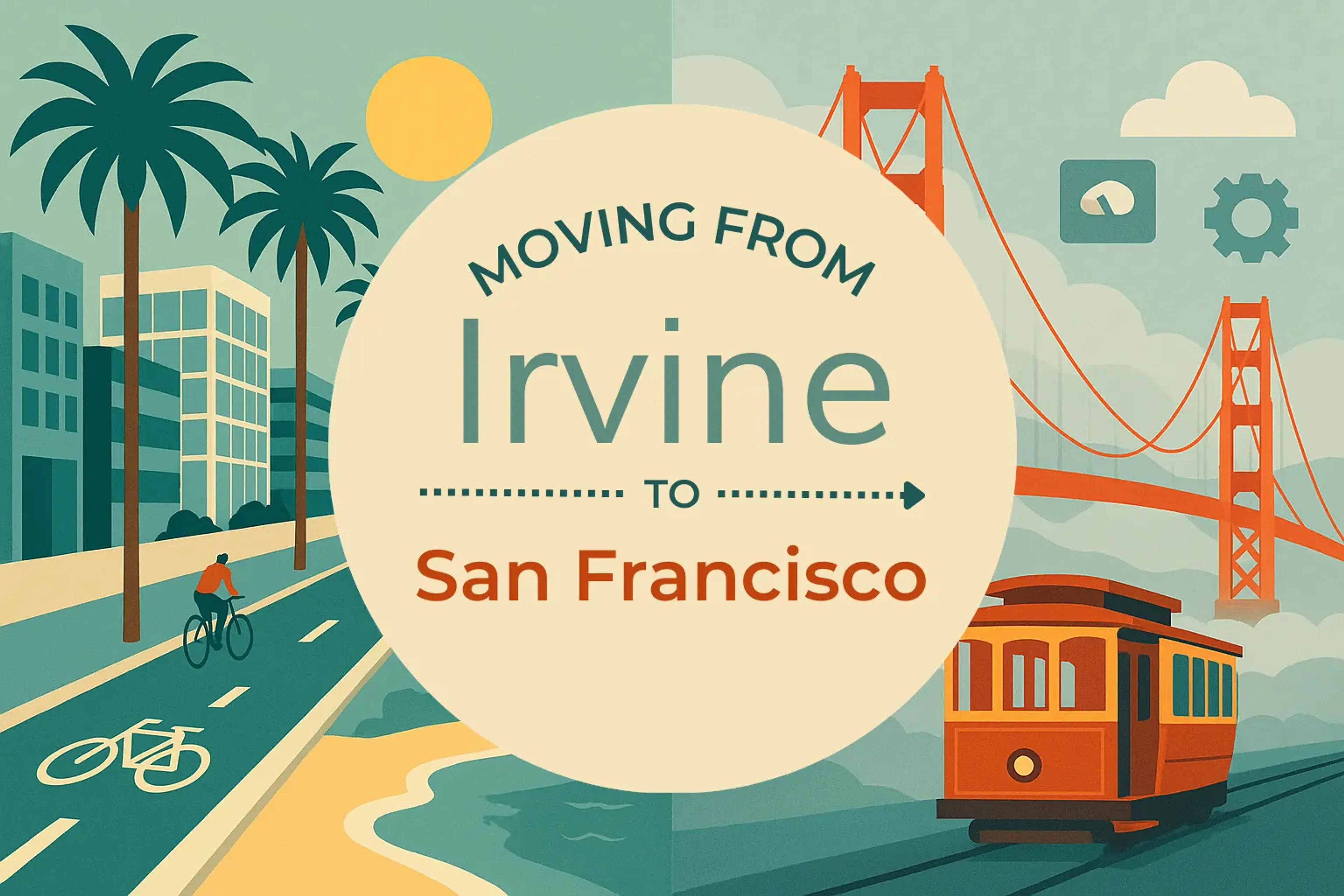 Side-by-side comparison of Irvine to San Francisco moving companies