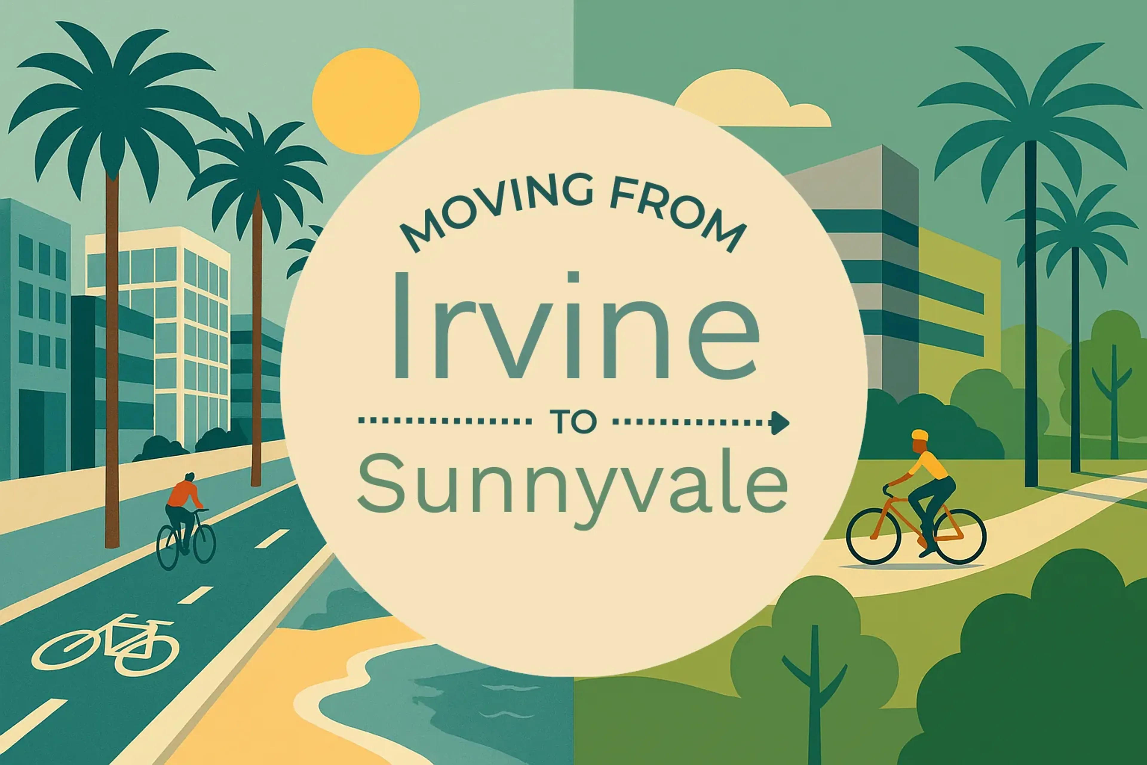 Side-by-side comparison of Irvine to Sunnyvale moving companies