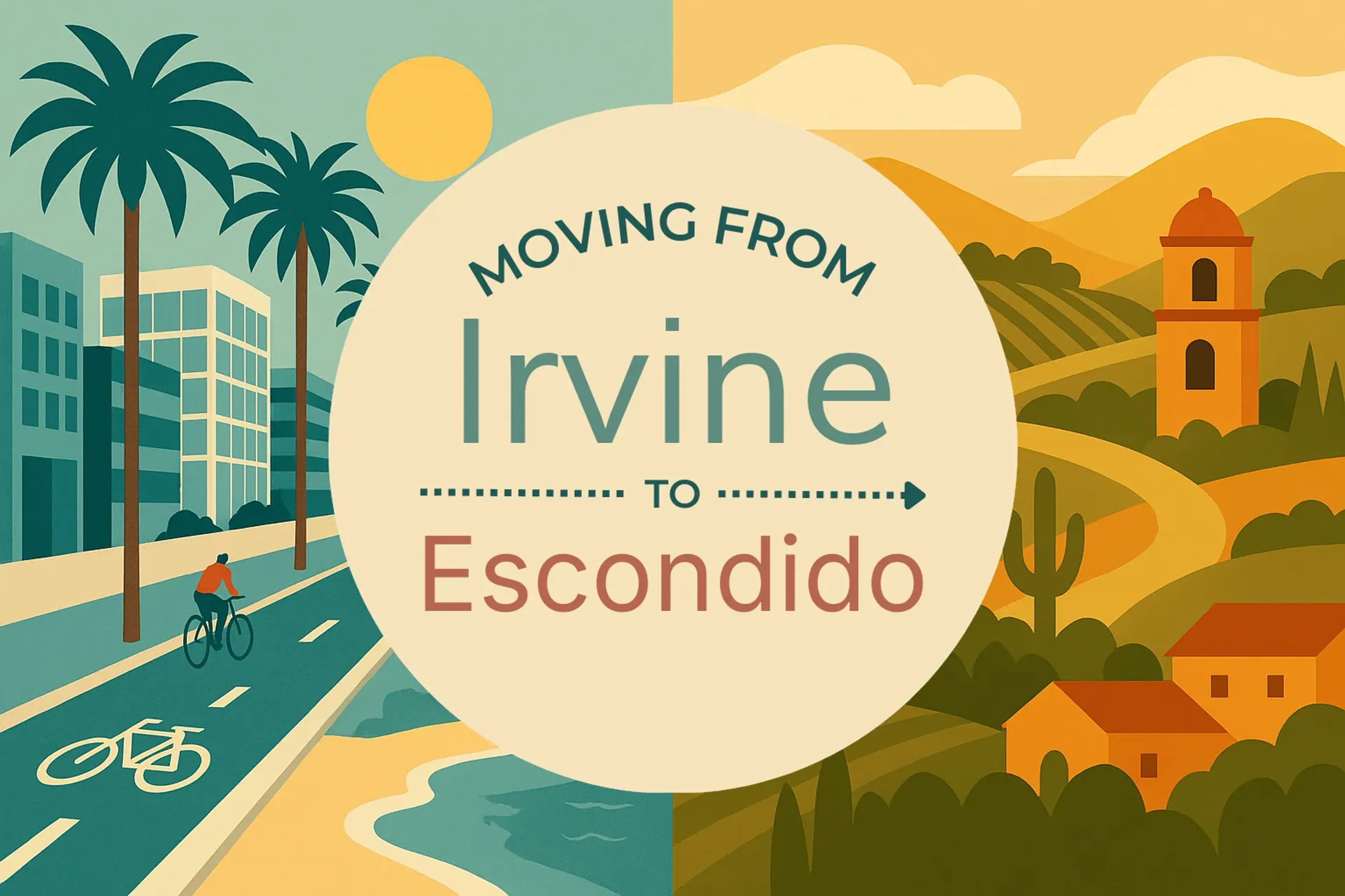 Side-by-side comparison of Irvine to Escondido moving companies