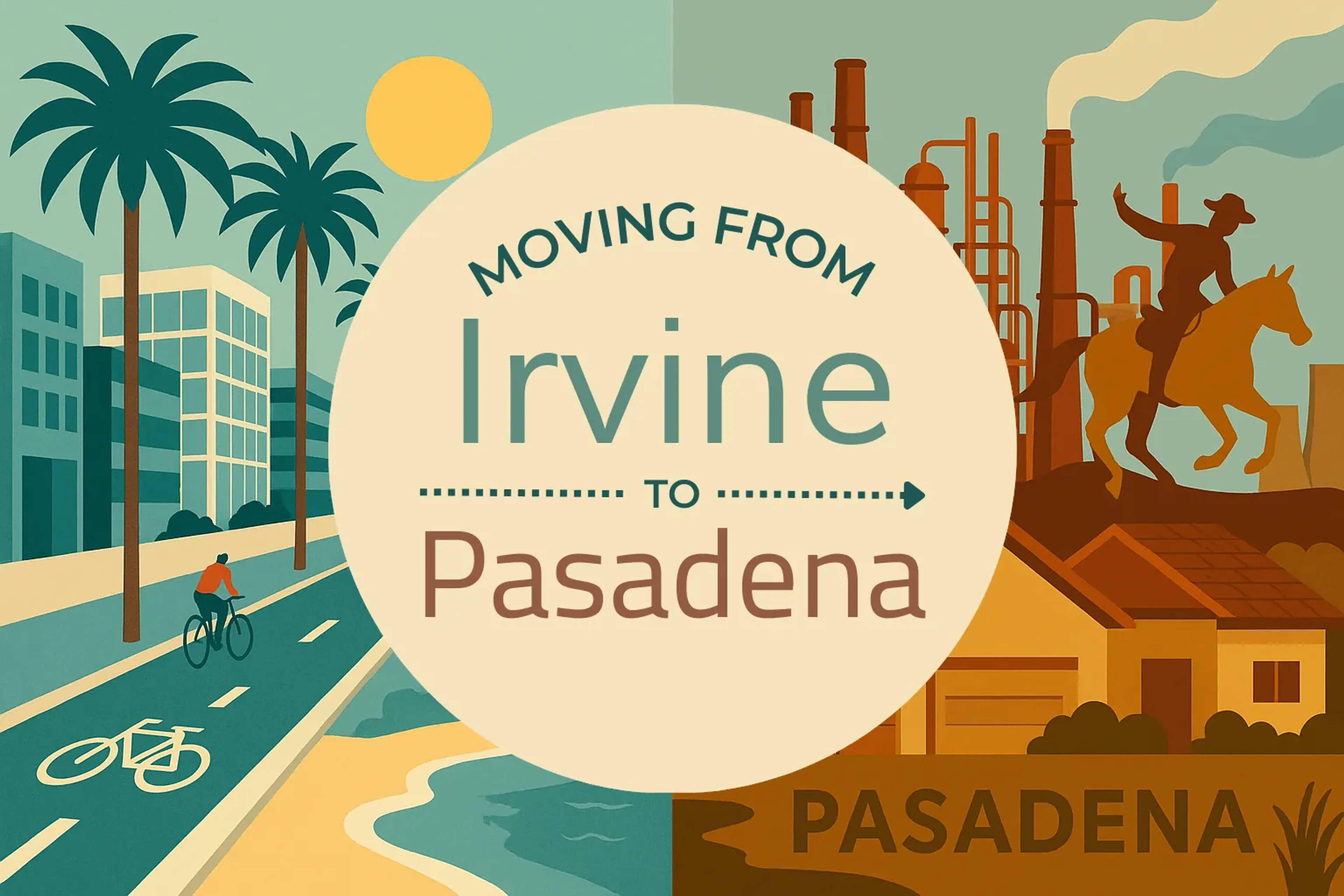 Side-by-side comparison of Irvine to Pasadena moving companies