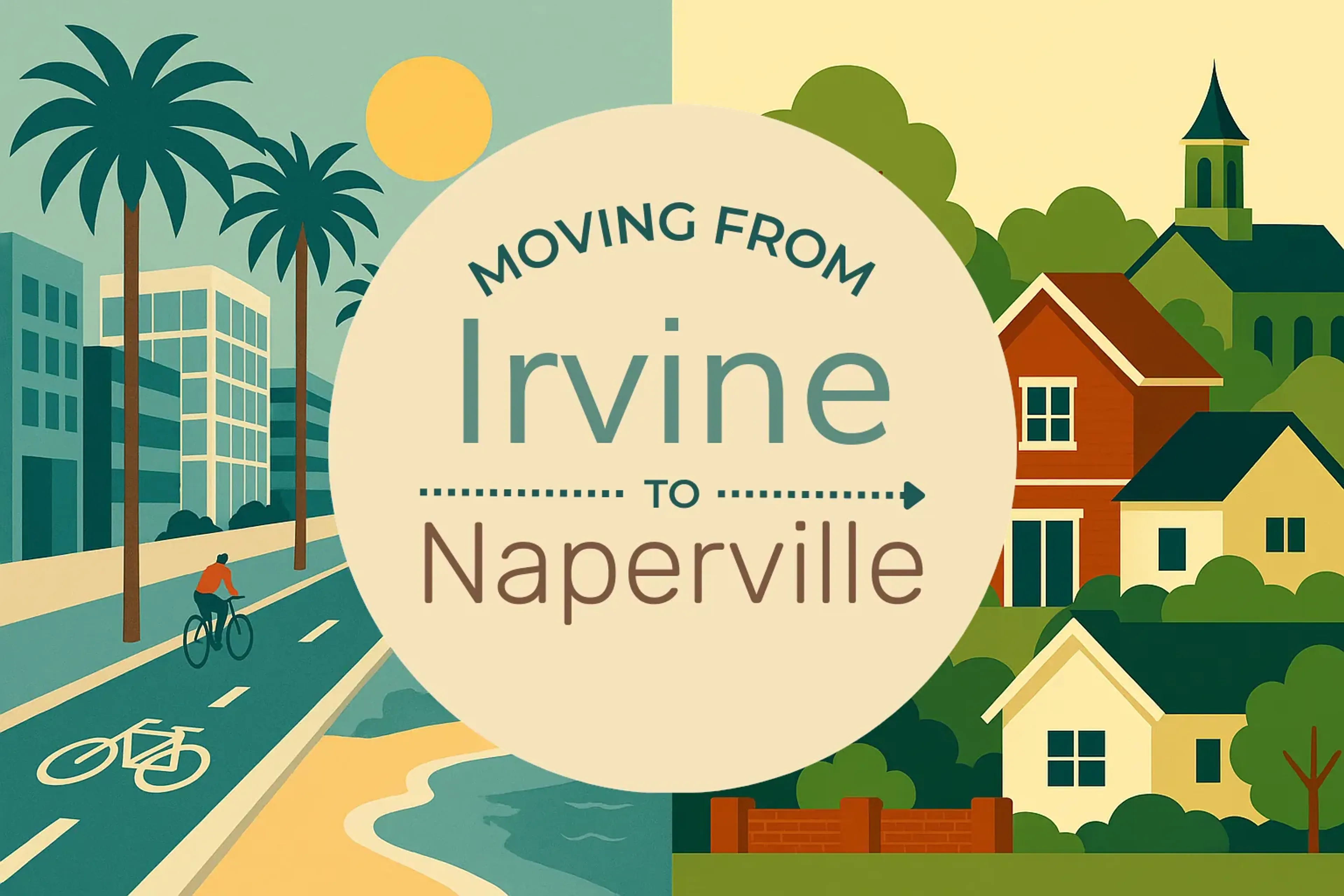 Side-by-side comparison of Irvine to Naperville moving companies